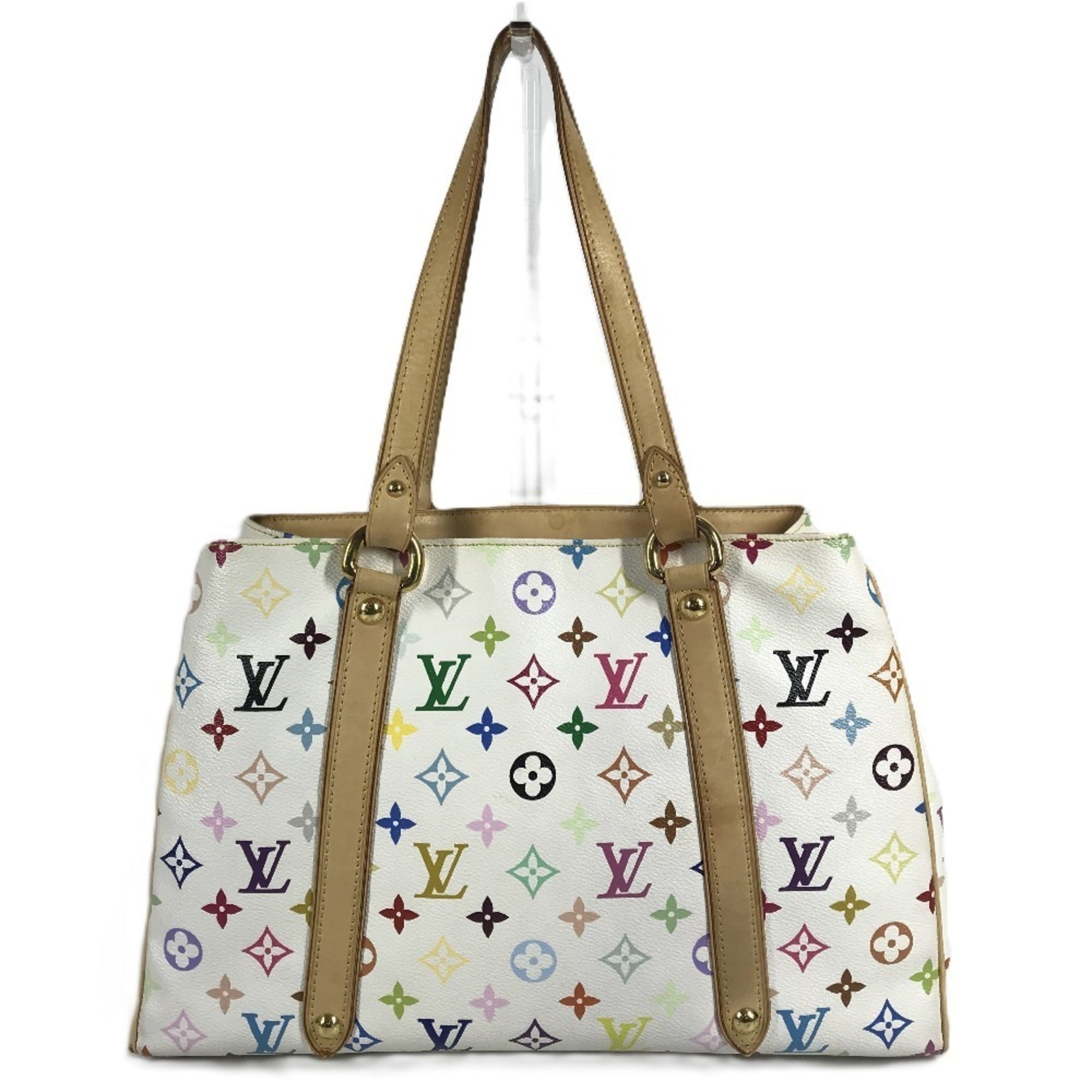 Louis Vuitton Blanc White Monogram Multicolore Shoulder Bag Tote Bag (Pre-Owned)
