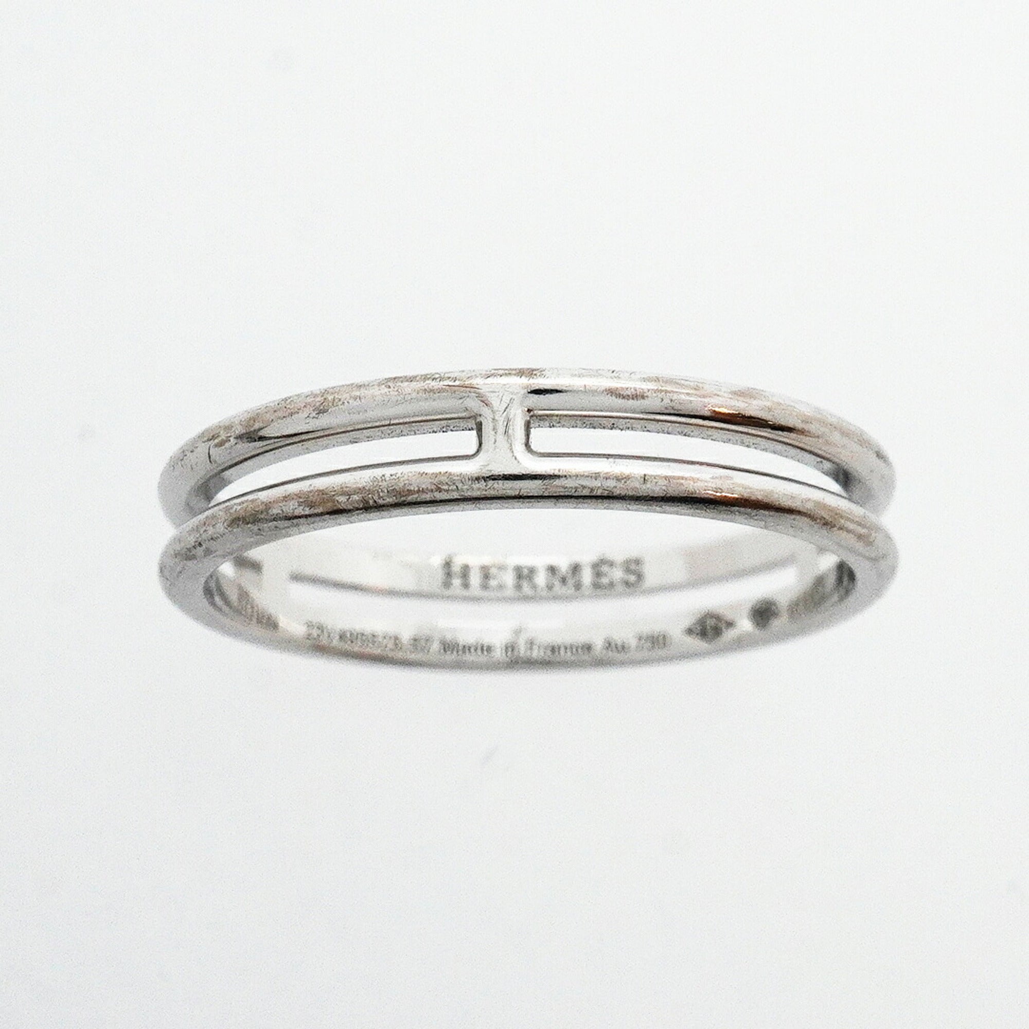 Hermes White Gold (18K) Band Ring (Pre-Owned)