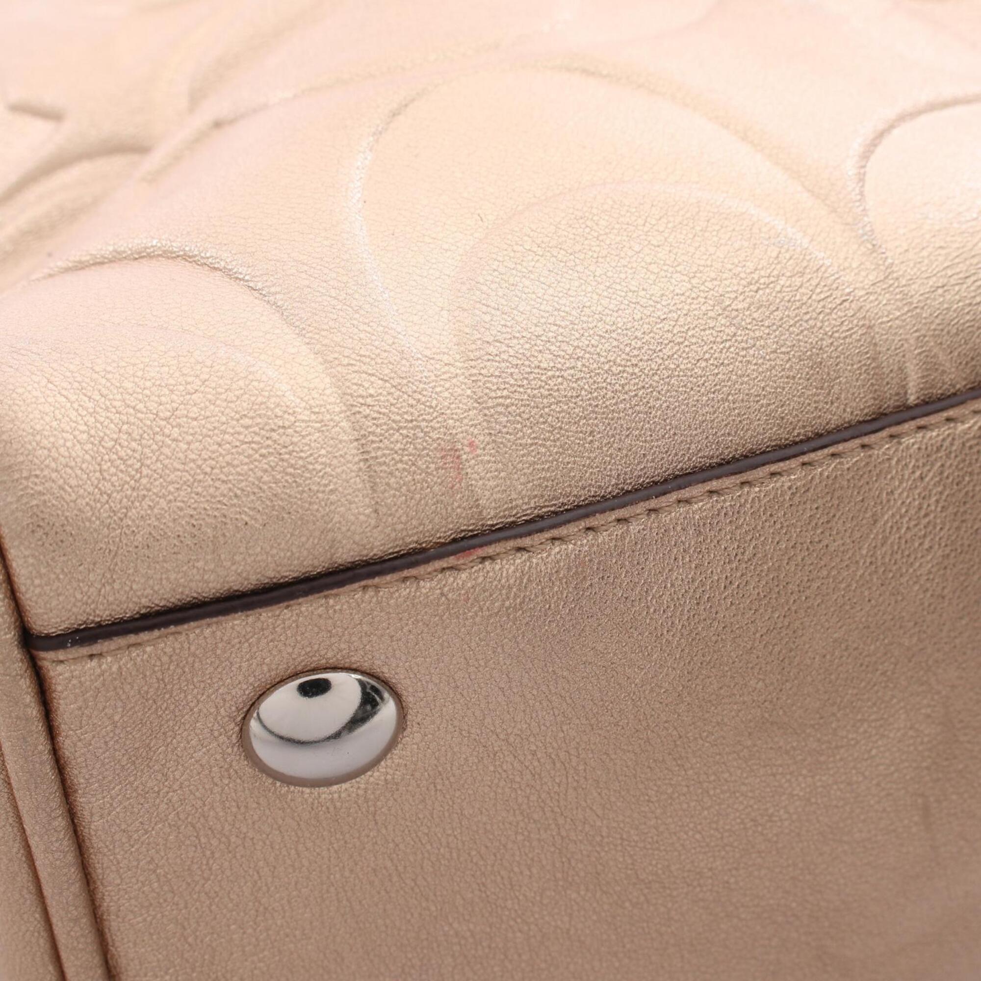 Coach Gold Leather Handbag (Pre-Owned)