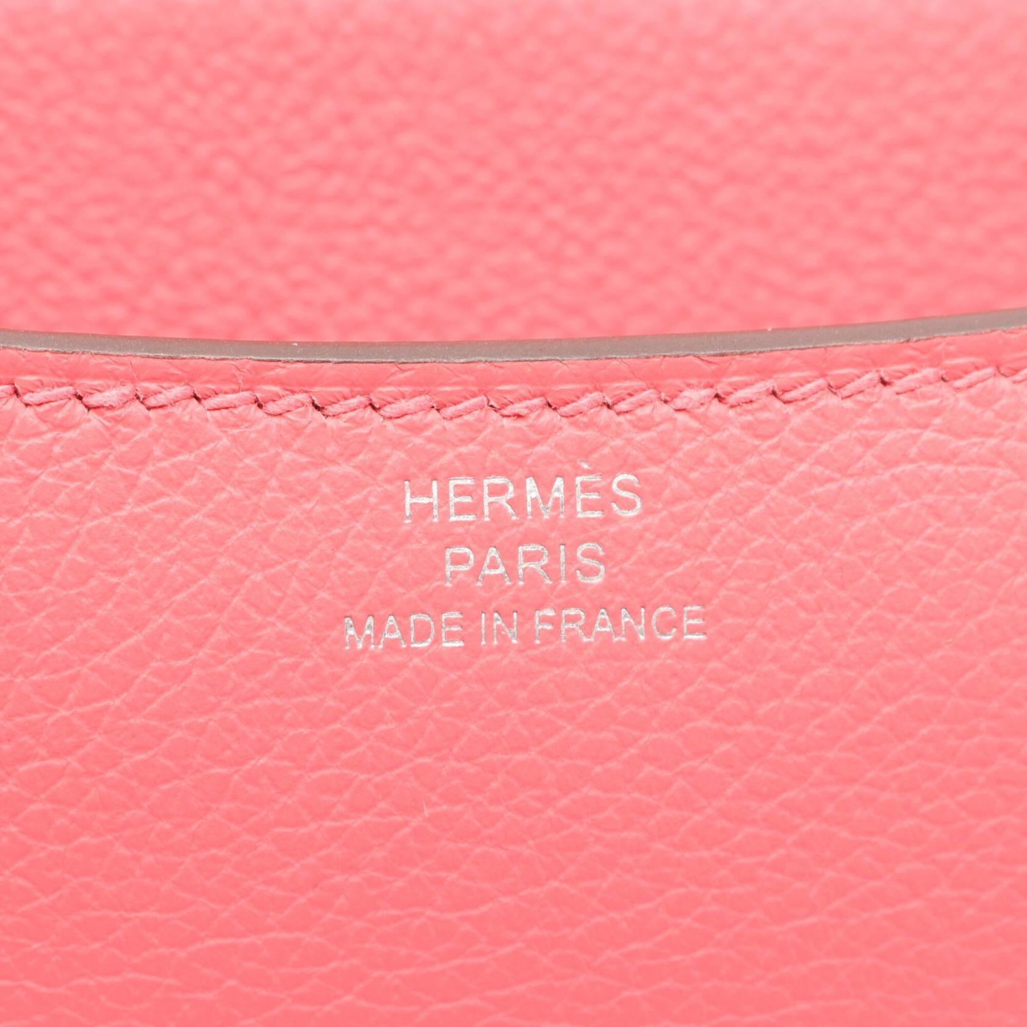 Hermes Pink Evercalf Leather Handbag Shoulder Bag (Pre-Owned)