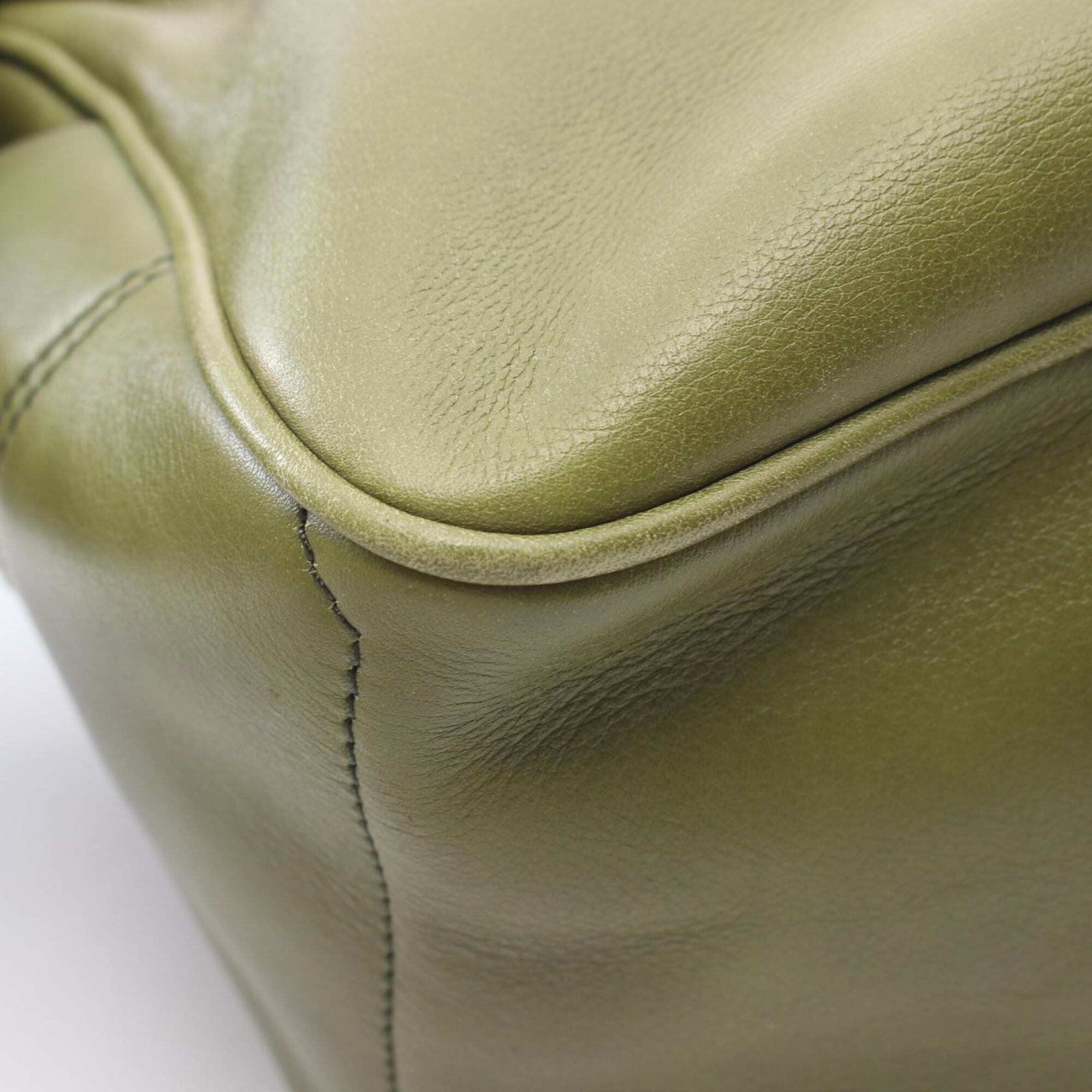 Celine Green Leather Handbag (Pre-Owned)