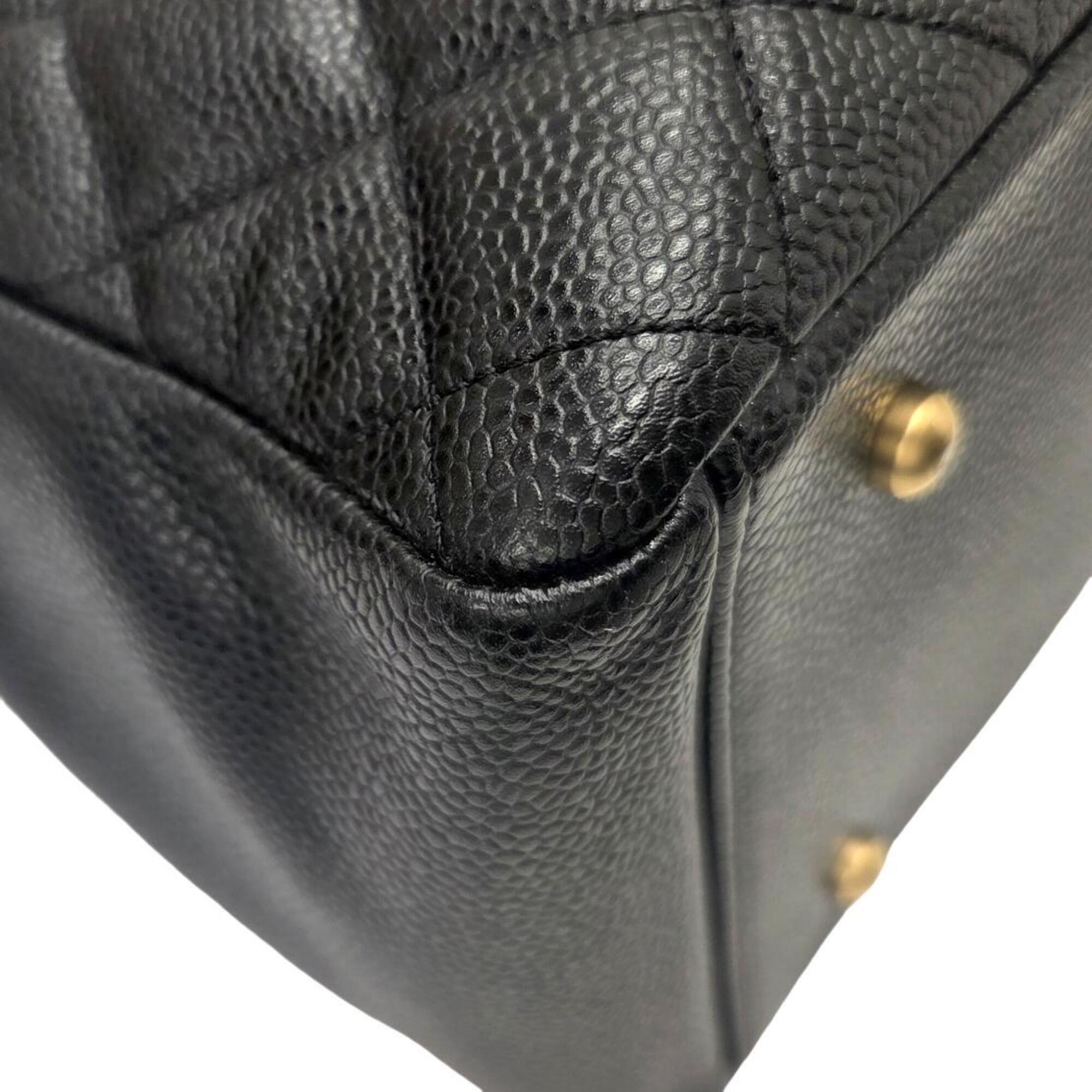 Chanel Black Grained Calfskin Tote Bag (Pre-Owned)