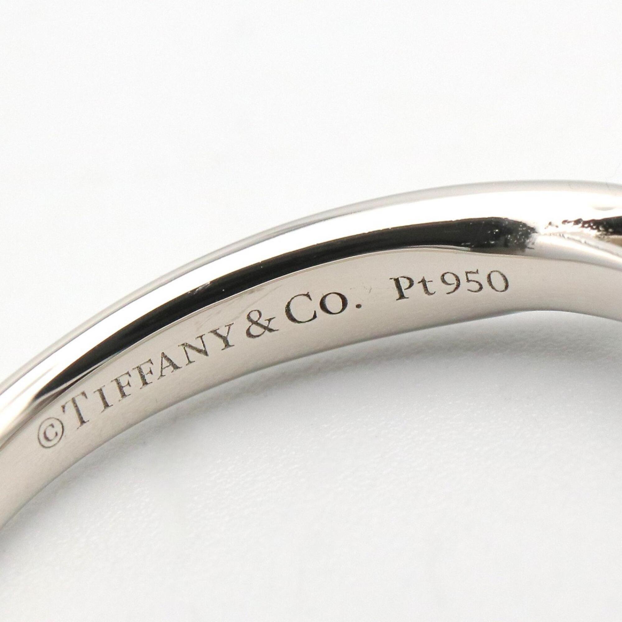 Tiffany Silver Clear Platinum 950 Band Ring (Pre-Owned)