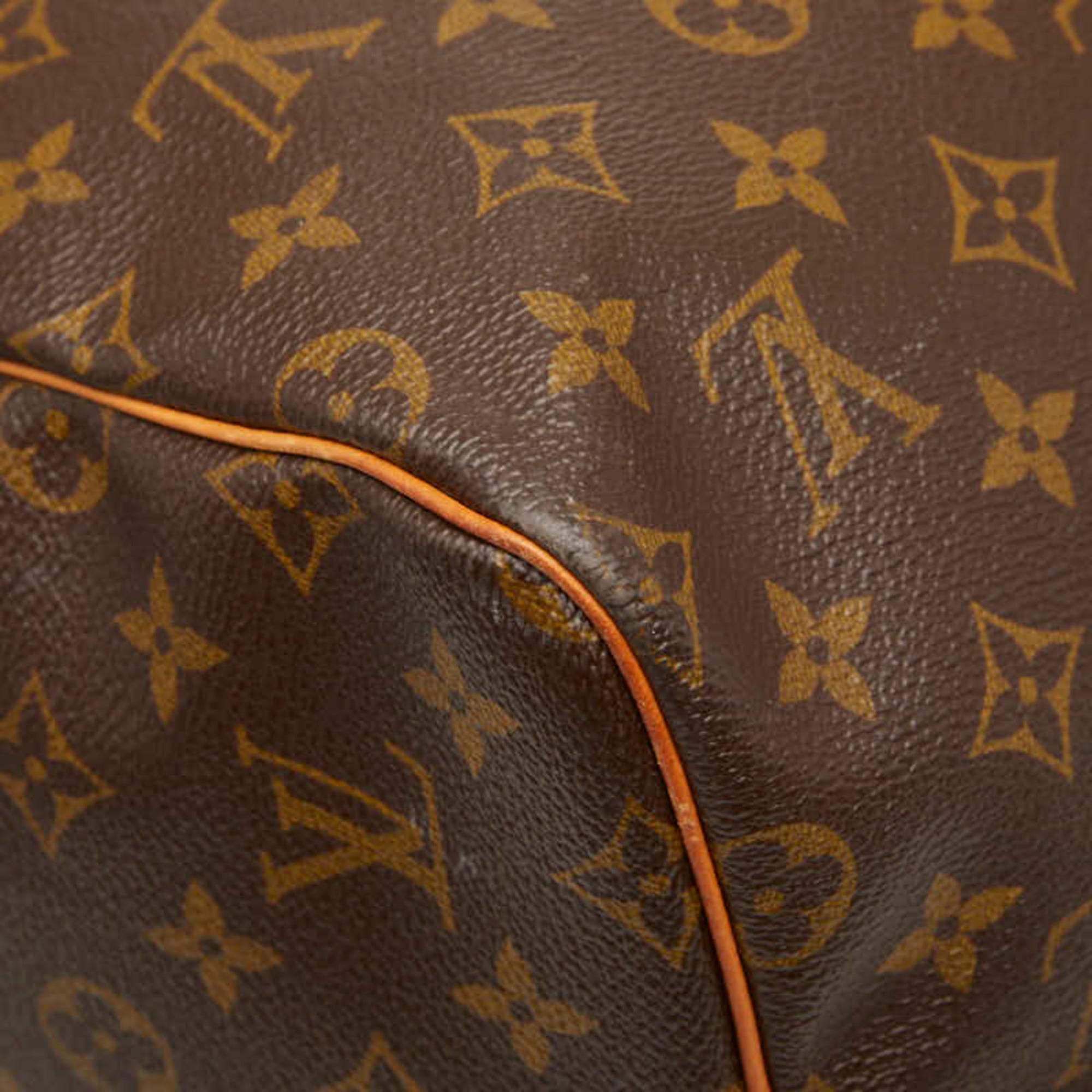 Louis Vuitton Brown Pvc Leather Boston Bag (Pre-Owned)