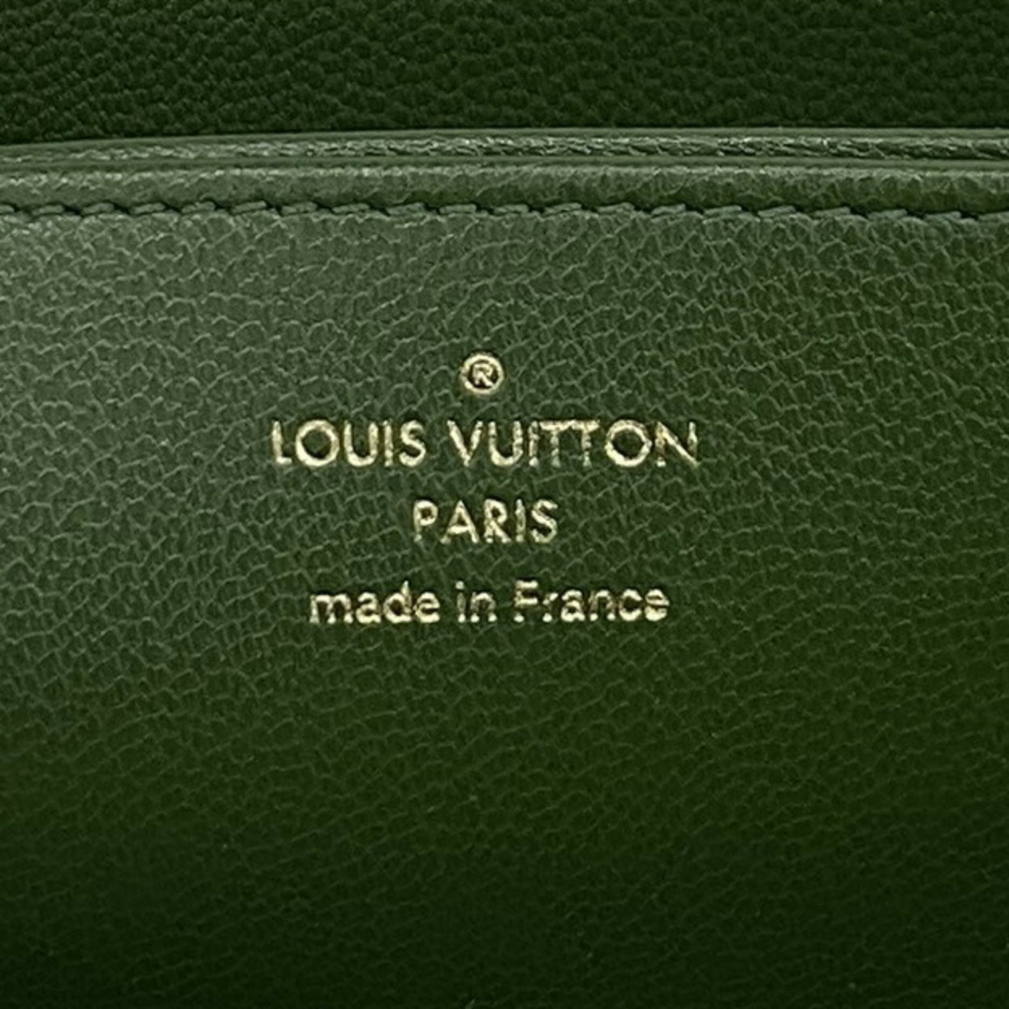Louis Vuitton Green Navy Long Wallet (Bi-Fold) (Pre-Owned)