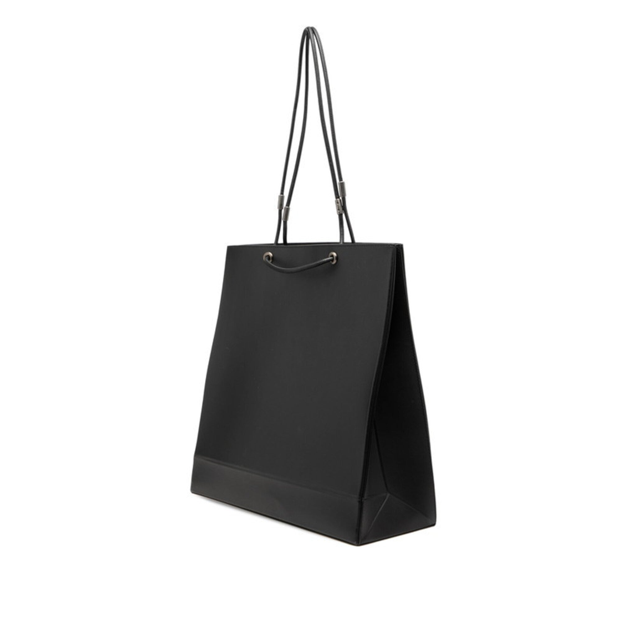 Fendi Black Leather Shopping Bag Shoulder Bag Tote Bag (Pre-Owned)