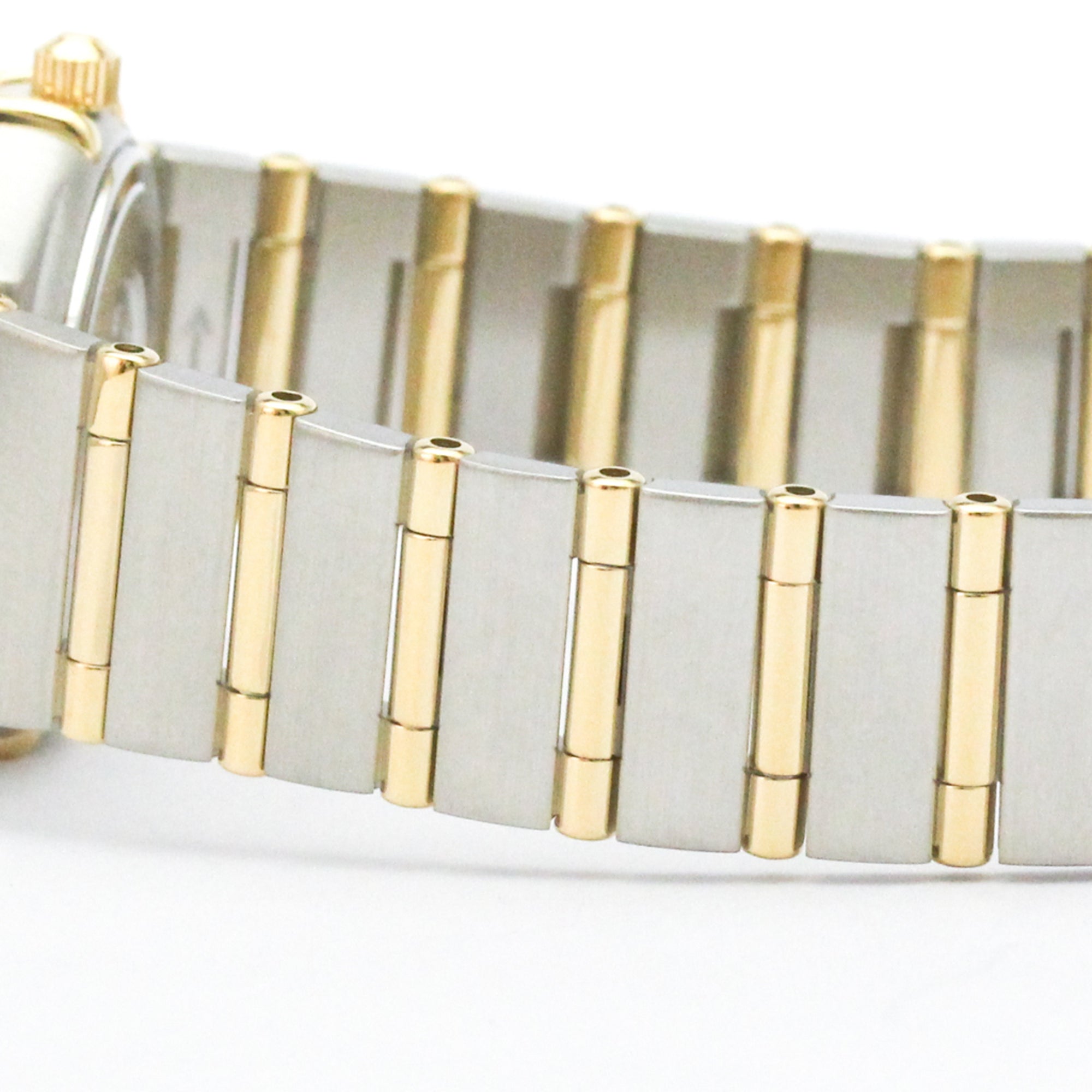 Omega Constellation Quartz Watch Stainless Steel And Yellow Gold With Diamond Bezel And Mother Of Pearl Watch (Pre-Owned)