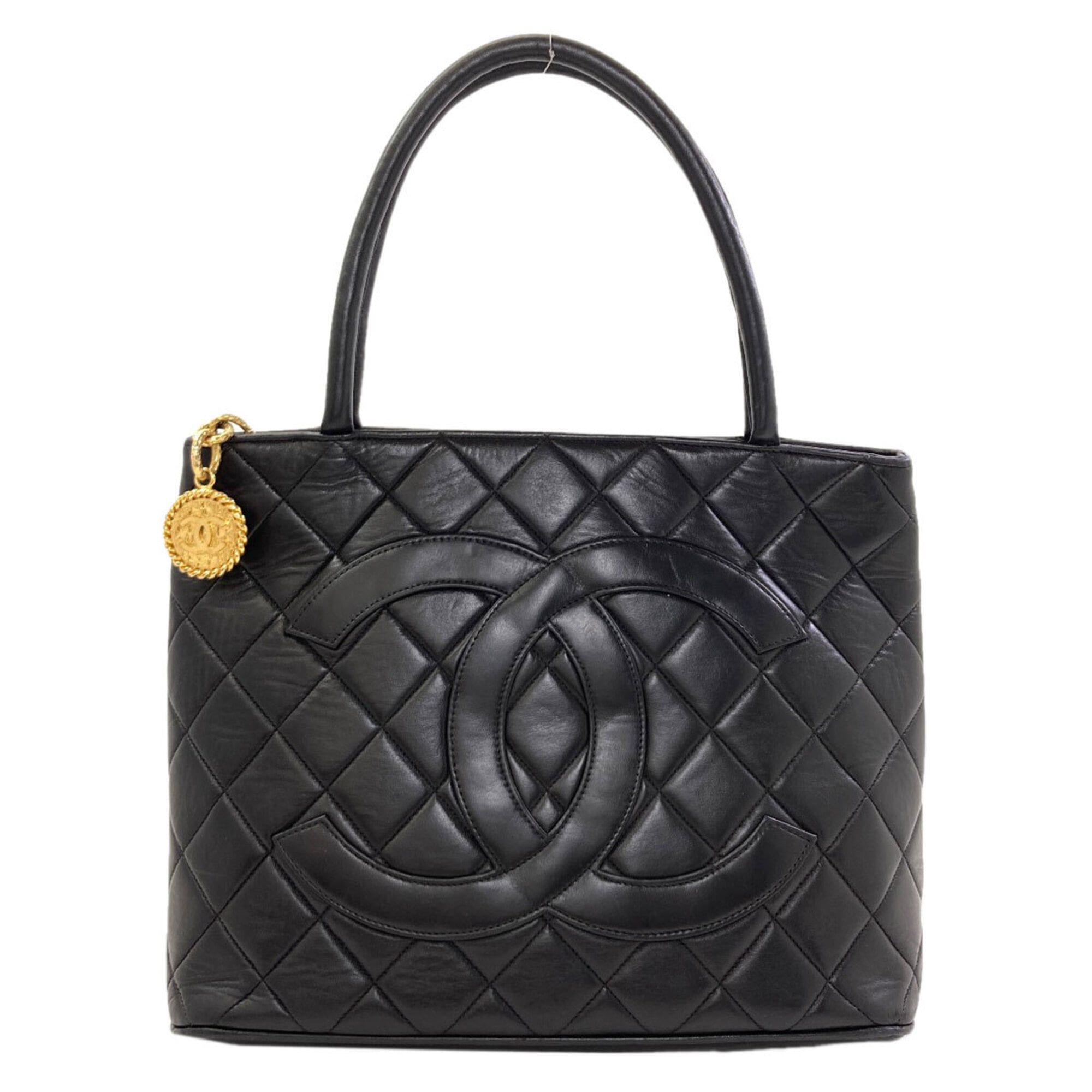 Chanel Black Leather Tote Bag (Pre-Owned)