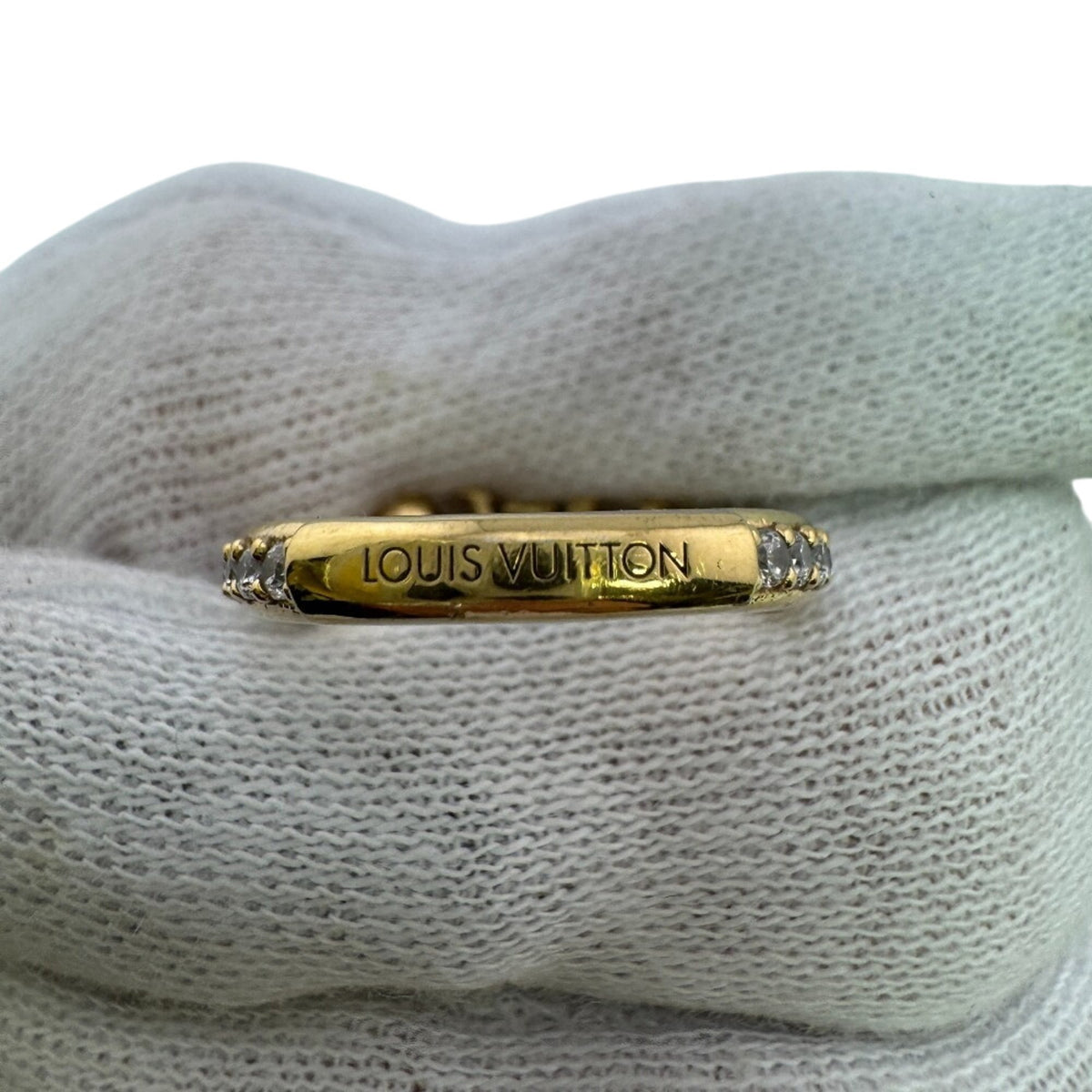 Louis Vuitton Gold Plating Band Ring (Pre-Owned)