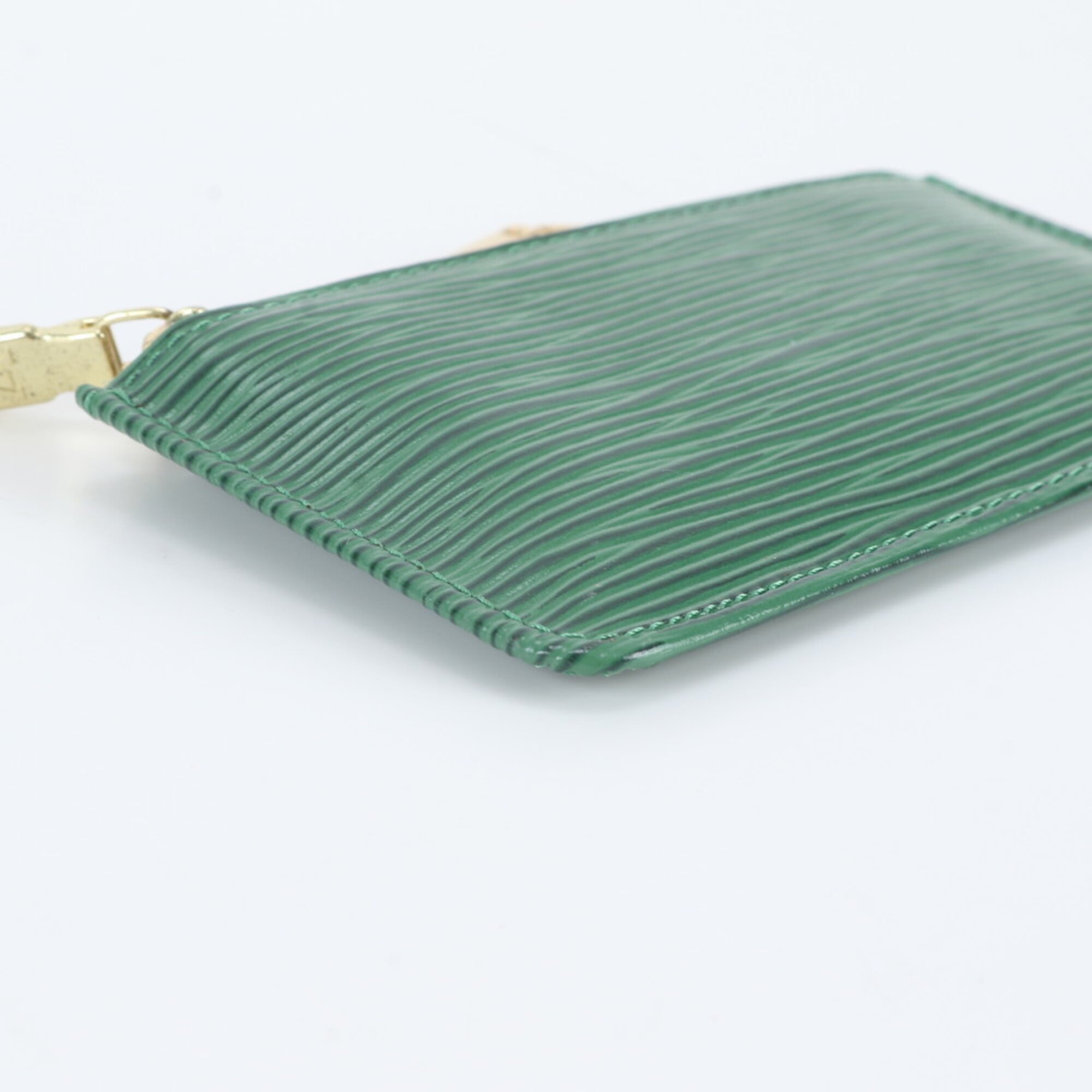 Louis Vuitton Borneo Green Leather Coin Purse/Coin Case (Pre-Owned)
