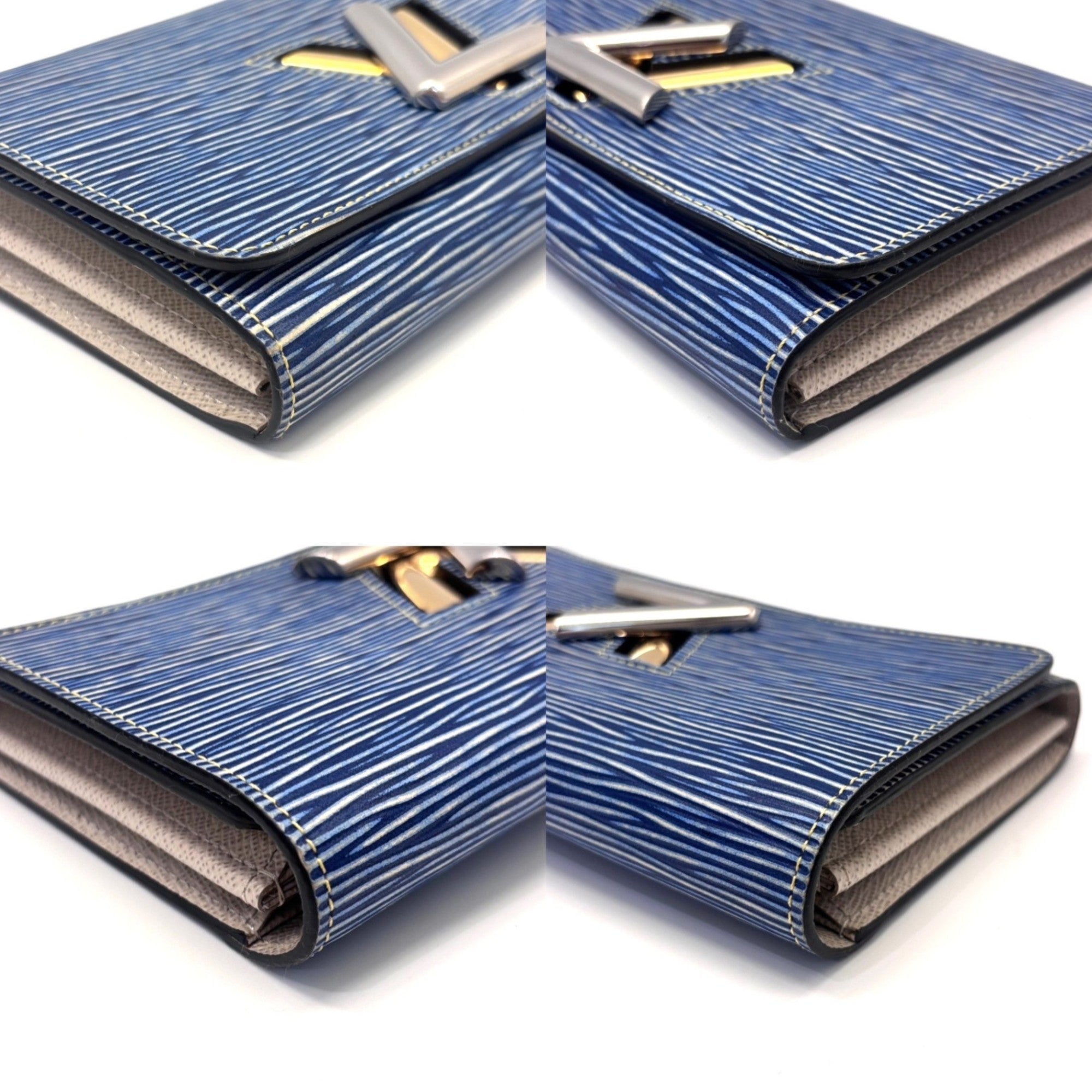 Louis Vuitton Epi Denim Blue Denim Epi Leather Long Wallet (Bi-Fold) (Pre-Owned)