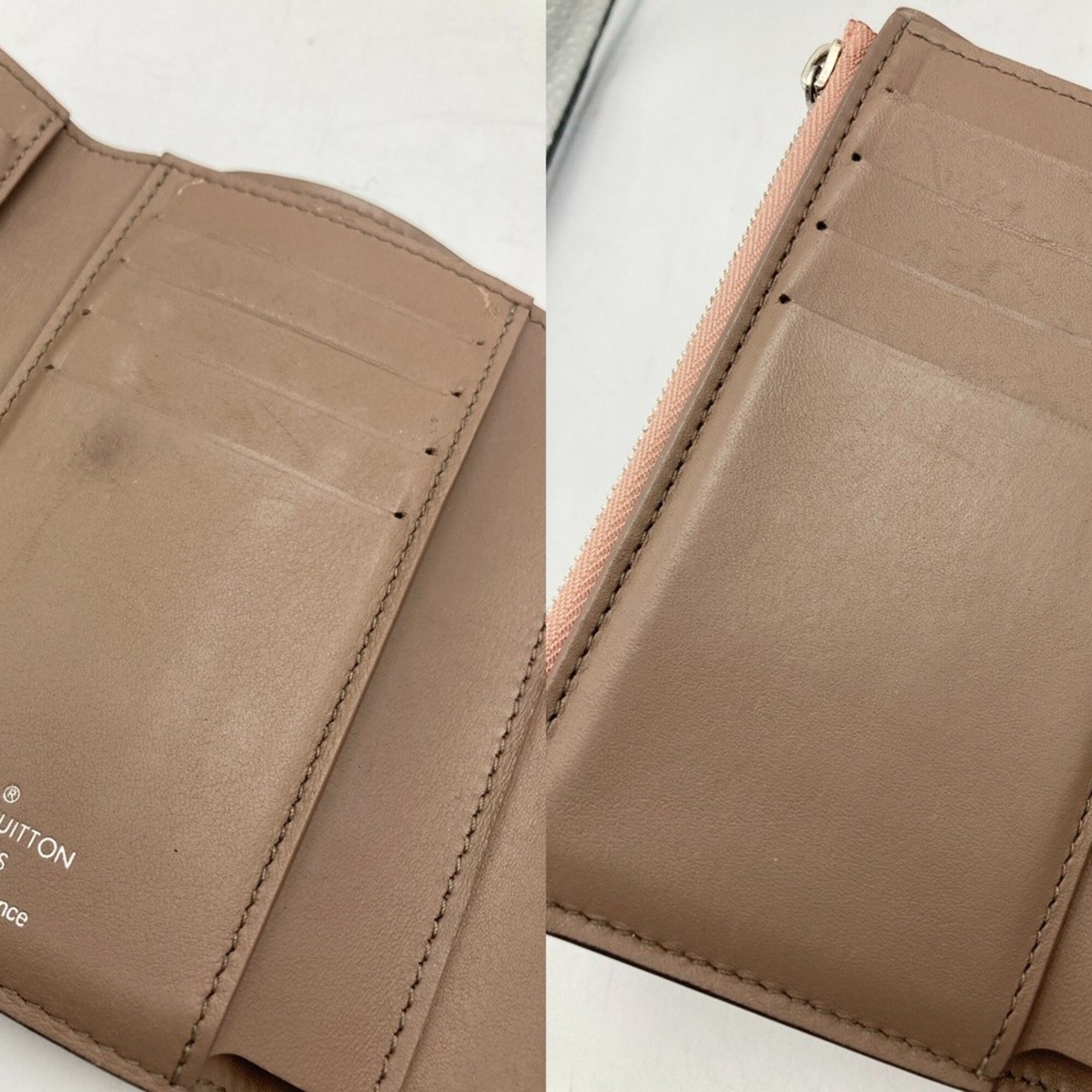 Louis Vuitton Magnolia Pink Leather Wallet (Tri-Fold) (Pre-Owned)