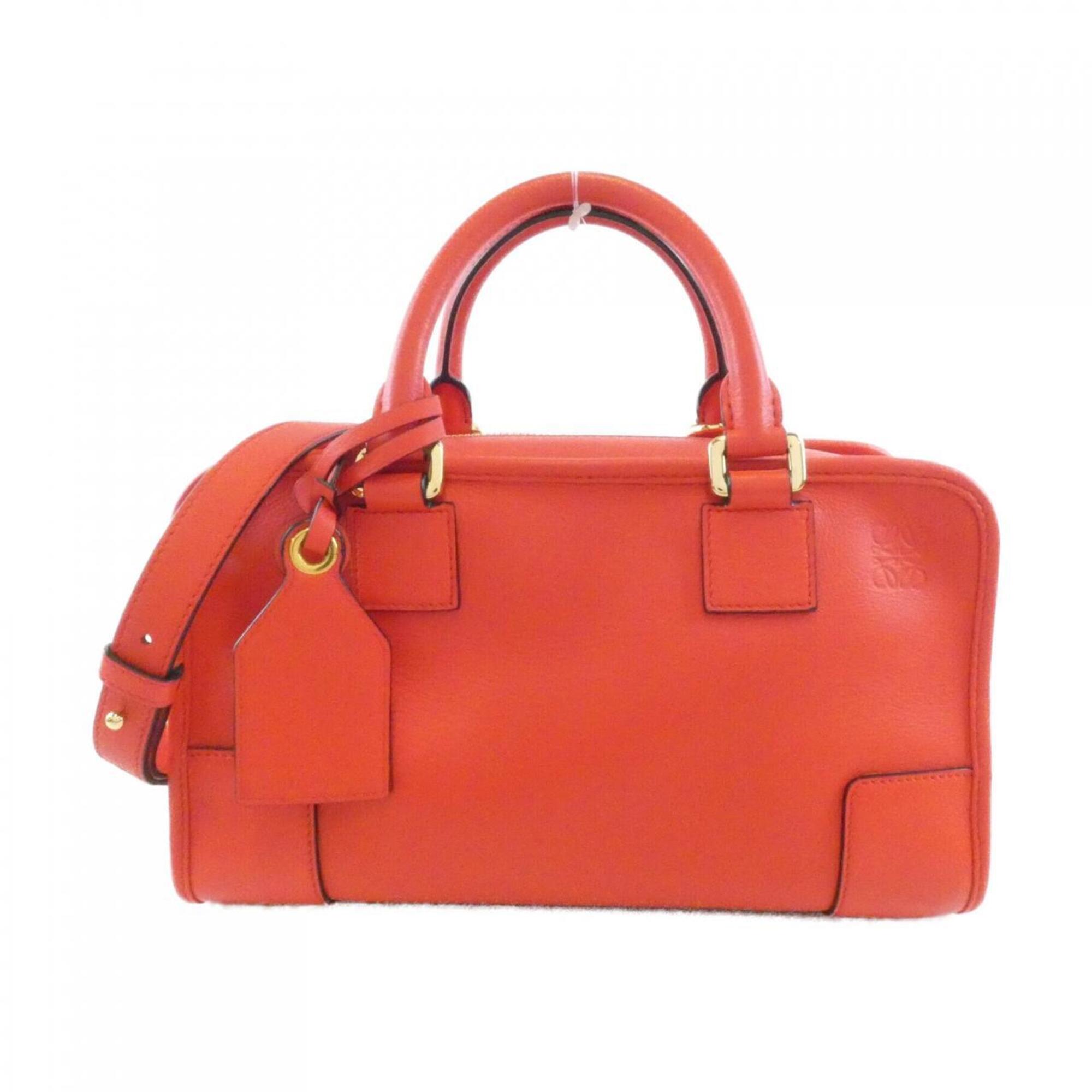 Loewe Red Color Leather Handbag (Pre-Owned)