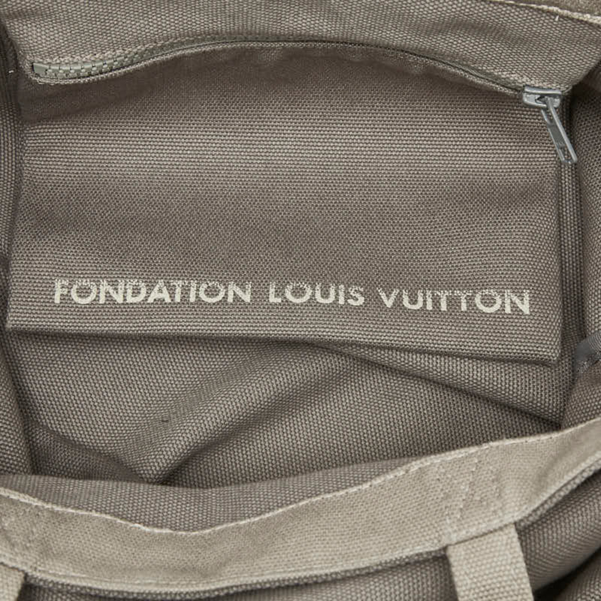 Louis Vuitton Gray Cotton Canvas Shoulder Bag Tote Bag (Pre-Owned)