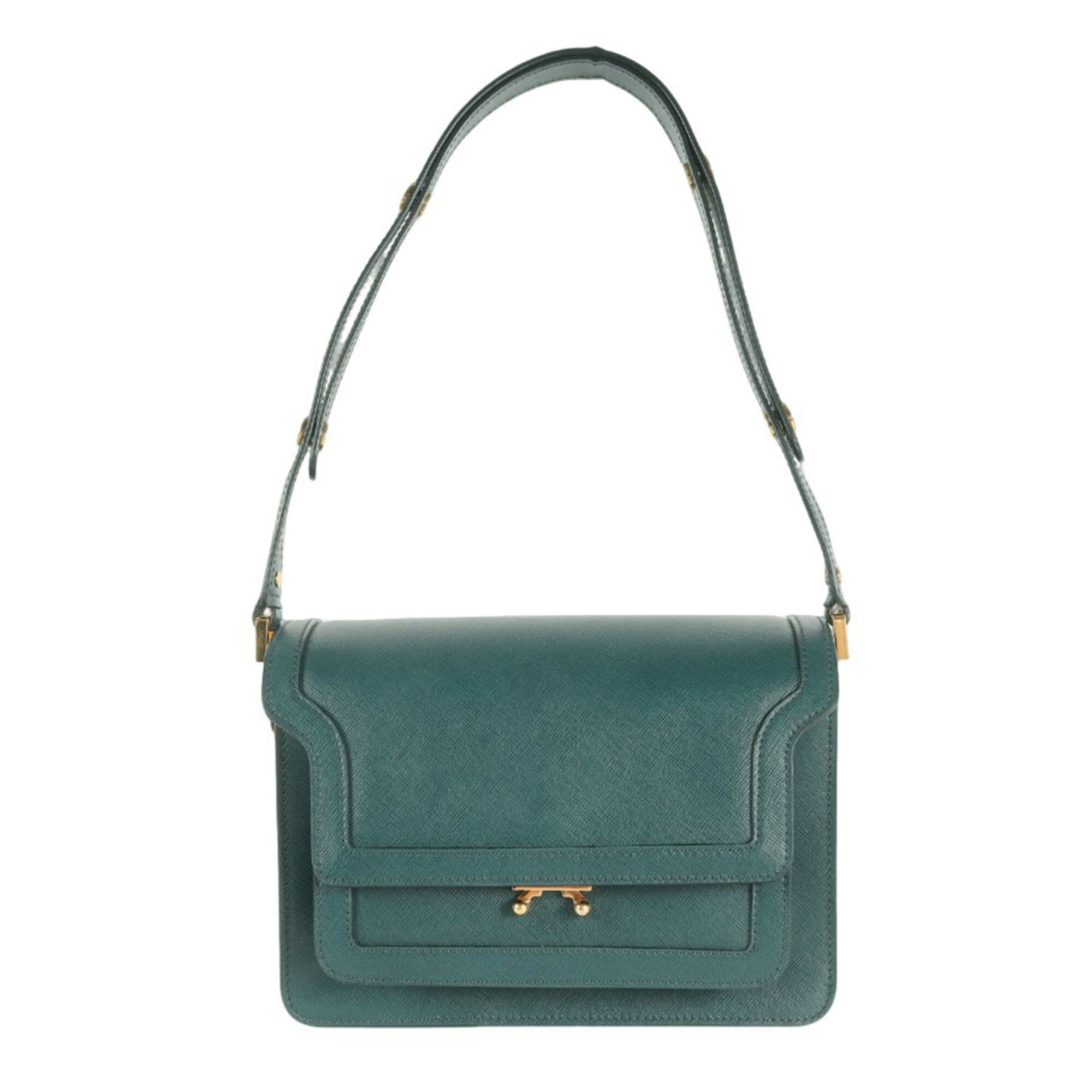 Marni Green Leather Shoulder Bag (Pre-Owned)