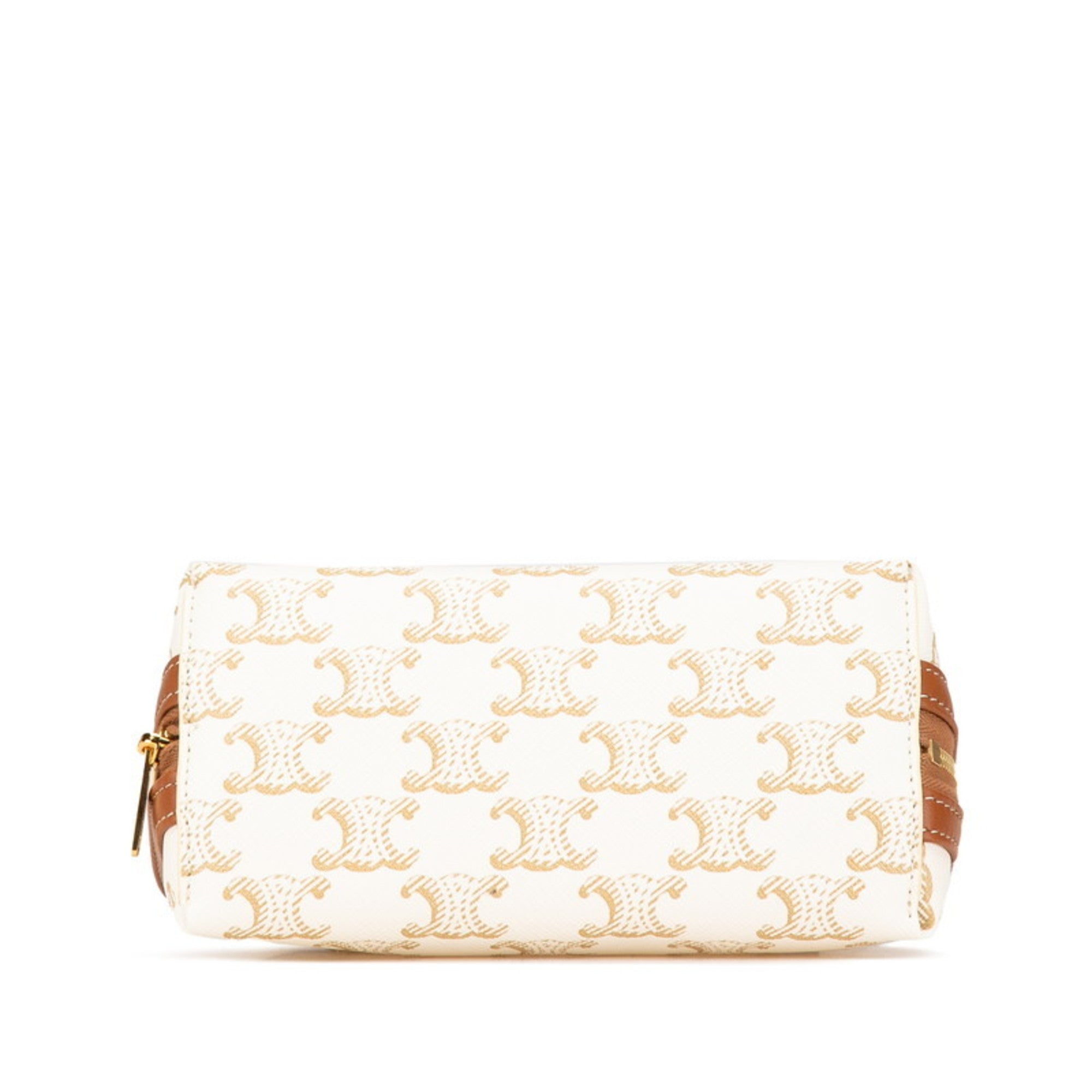 Celine Brown White Pvc Leather Shoulder Bag (Pre-Owned)