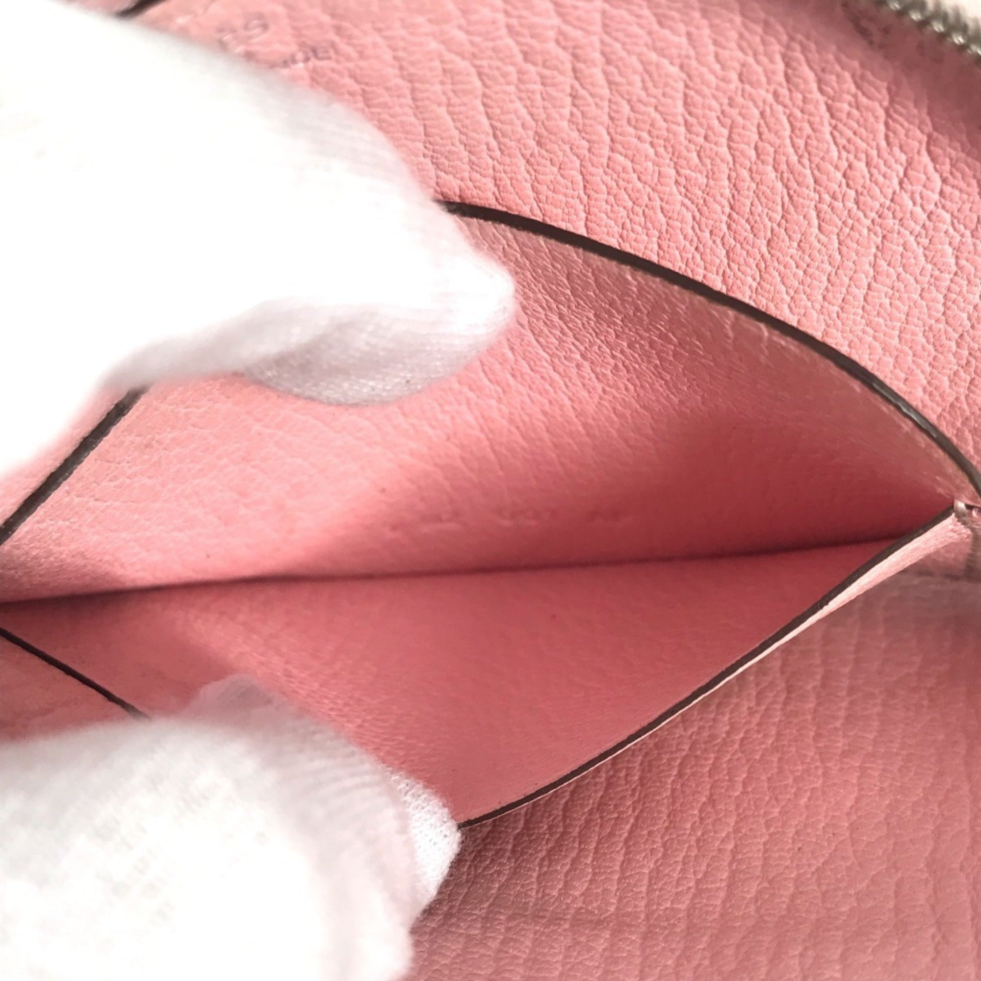 Hermes Pink Chevre Leather Coin Purse/Coin Case (Pre-Owned)