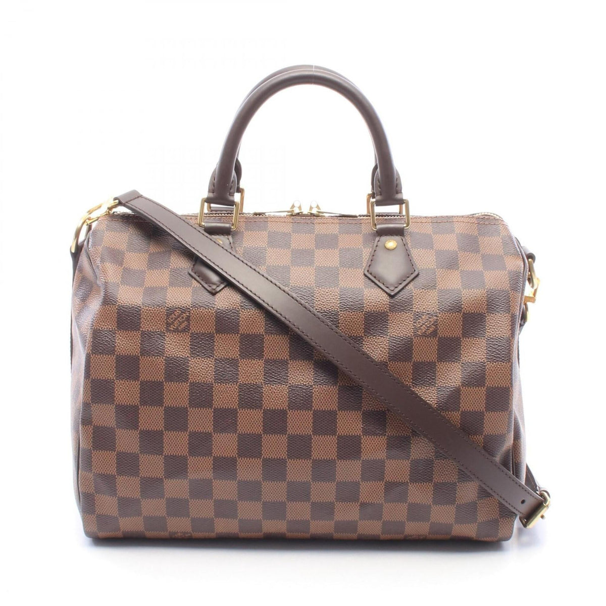 Louis Vuitton Brown Coated Canvas Leather Handbag (Pre-Owned)