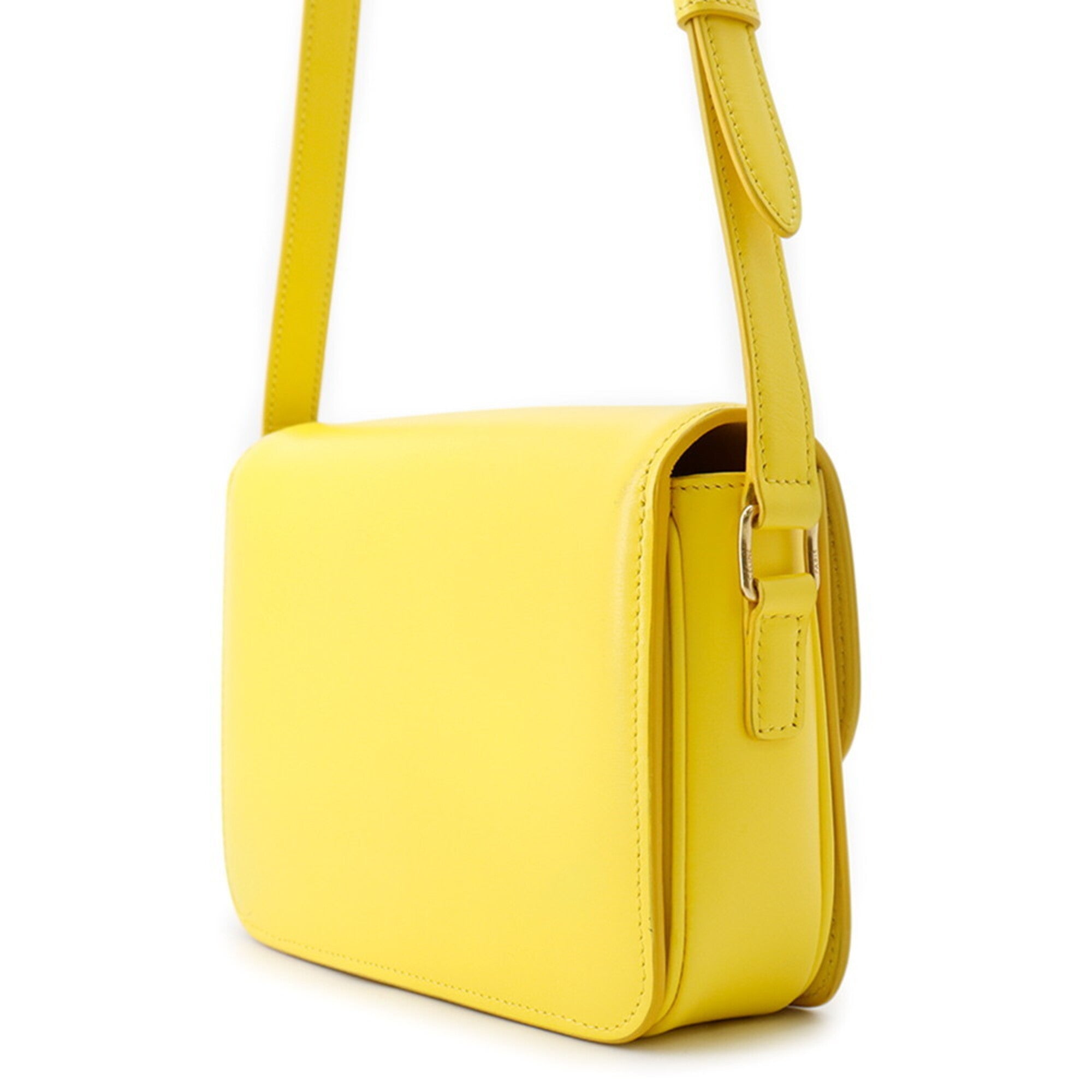 Celine Yellow Leather Shoulder Bag (Pre-Owned)