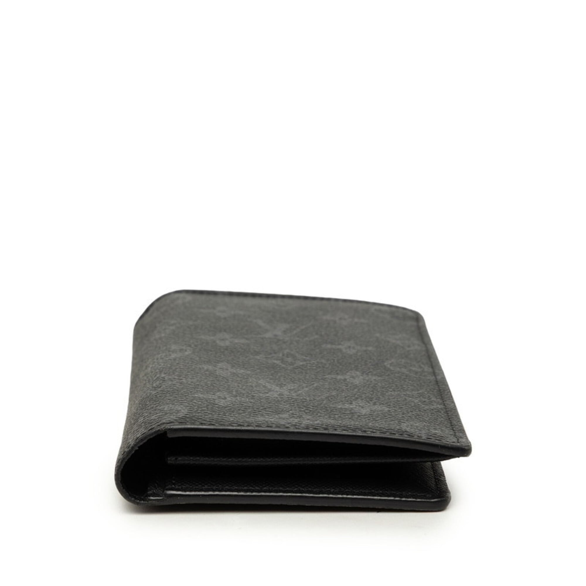 Louis Vuitton Black Pvc Leather Long Wallet (Bi-Fold) (Pre-Owned)