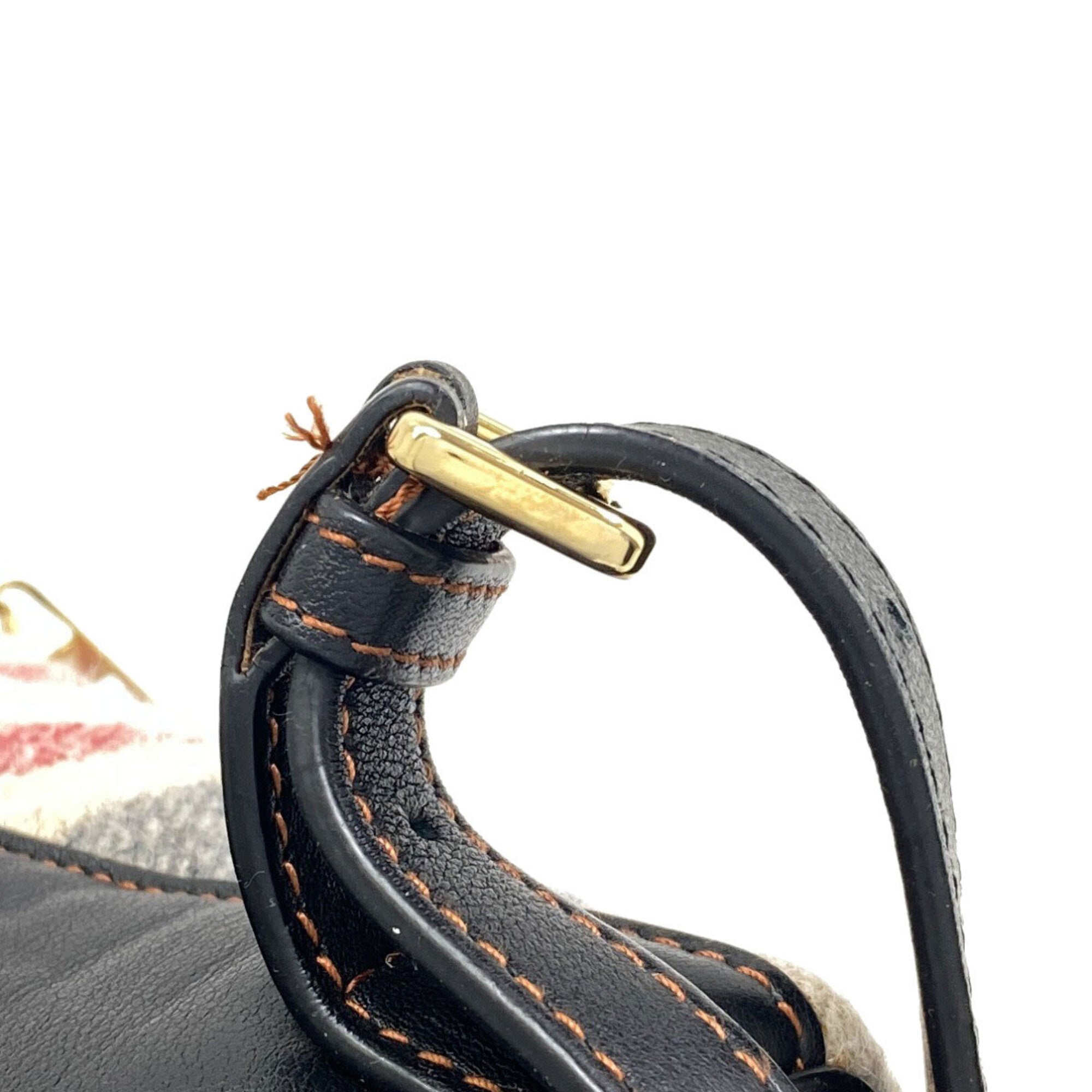 Loewe Beige Black Wool Leather Backpack (Pre-Owned)