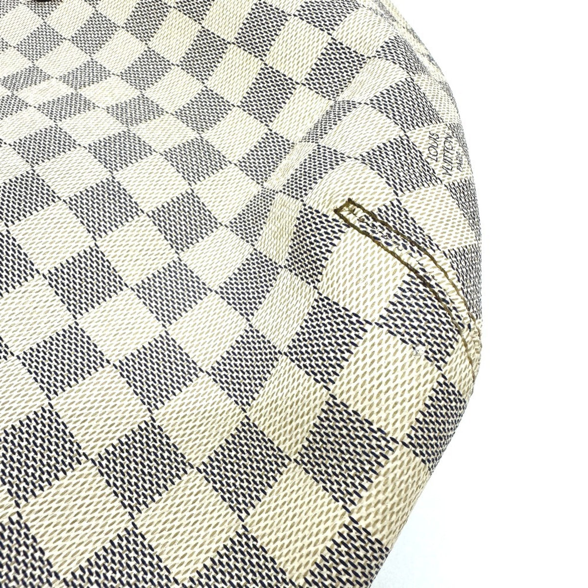 Louis Vuitton White Damier Azur Shoulder Bag Tote Bag (Pre-Owned)
