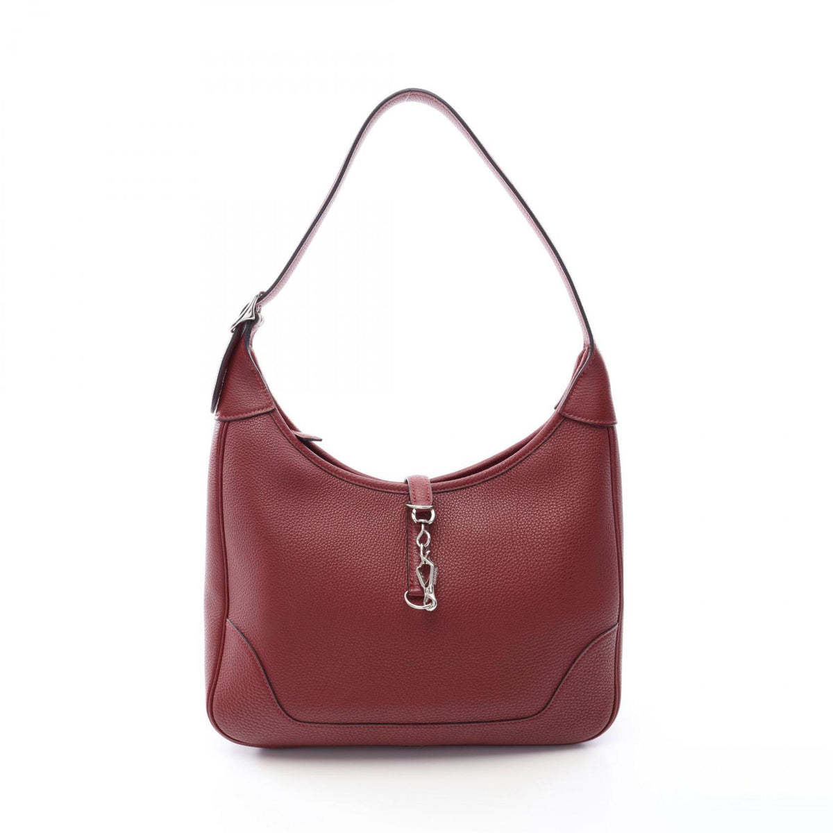 Hermes Bordeaux Rouge H Togo Leather Handbag Shoulder Bag (Pre-Owned)