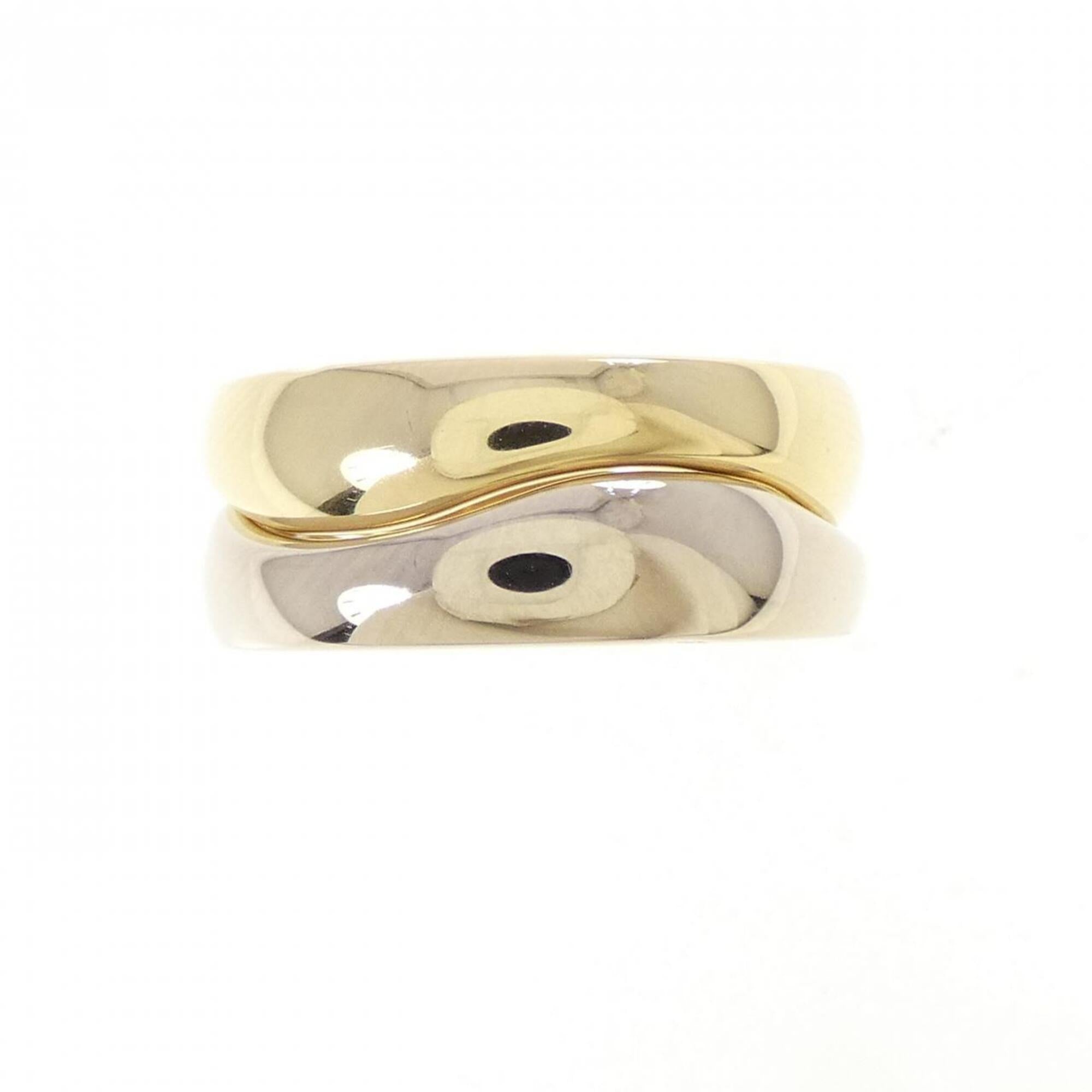Cartier Yellow Gold (18K) White Gold (18K) Band Ring (Pre-Owned)