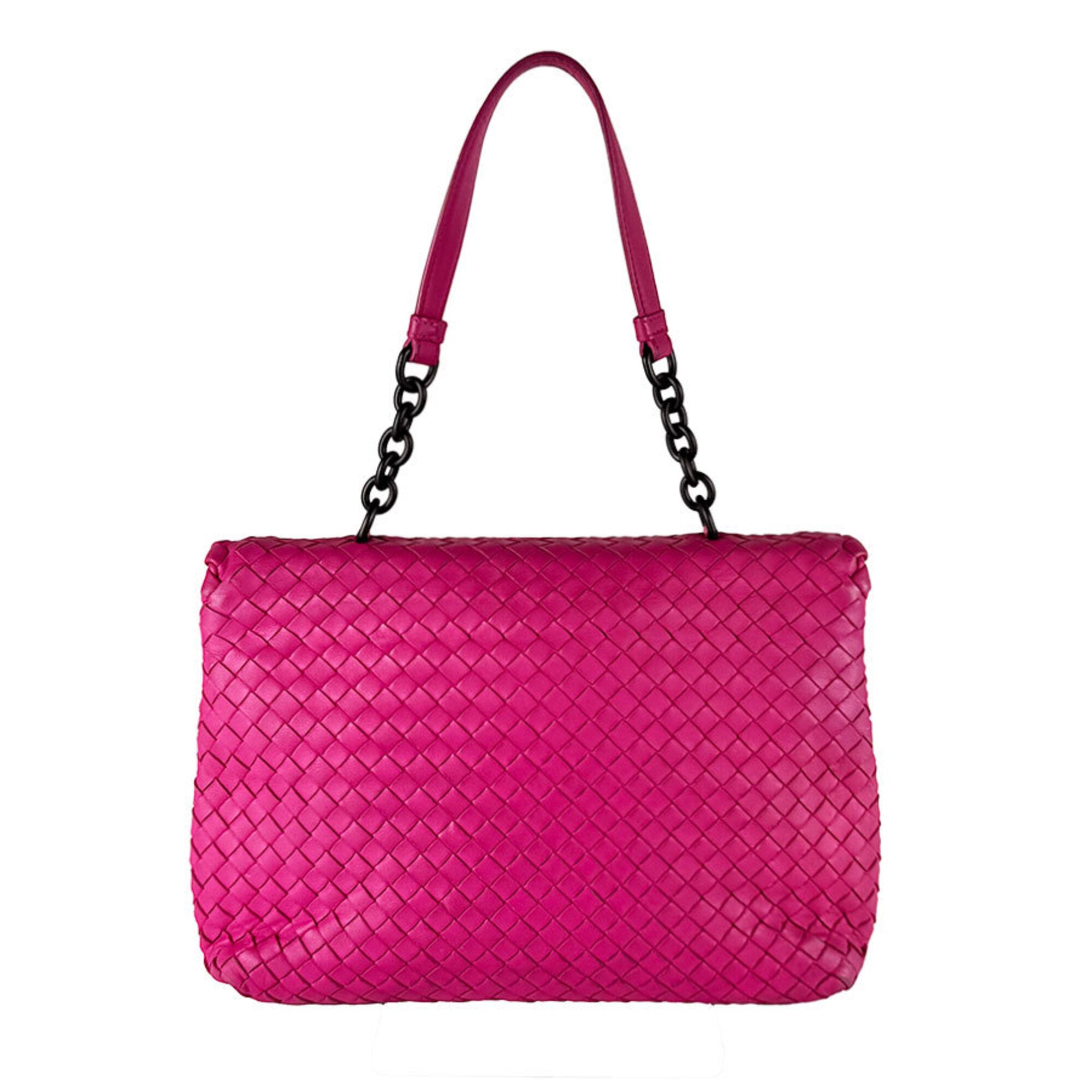 Bottega Veneta Pink Intrecciato Shoulder Bag (Pre-Owned)