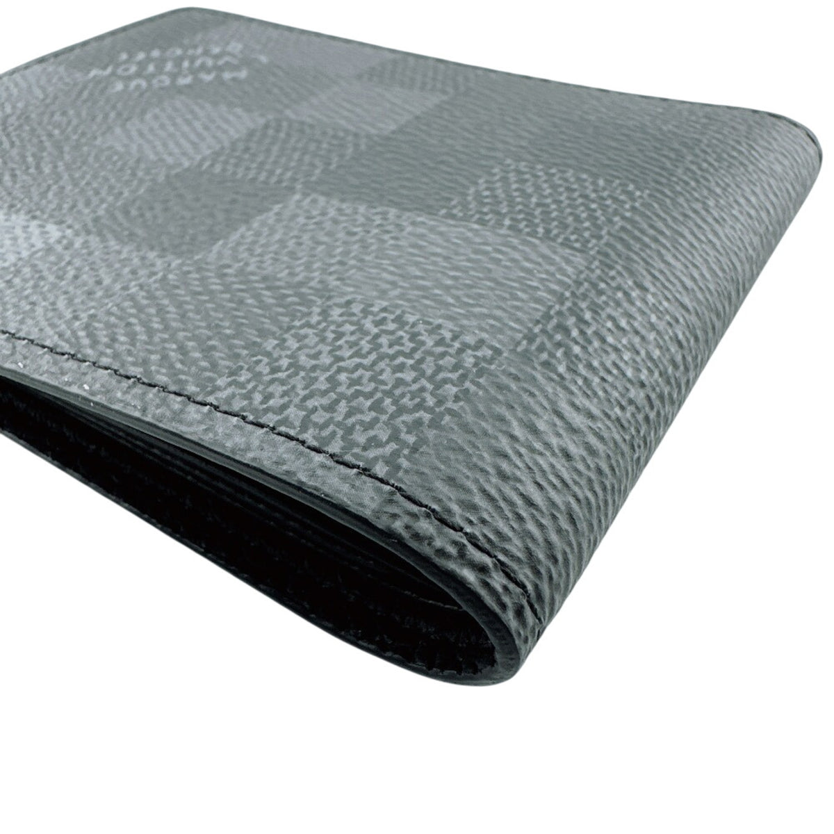 Louis Vuitton Black Damier Canvas Wallet (Bi-Fold) (Pre-Owned)