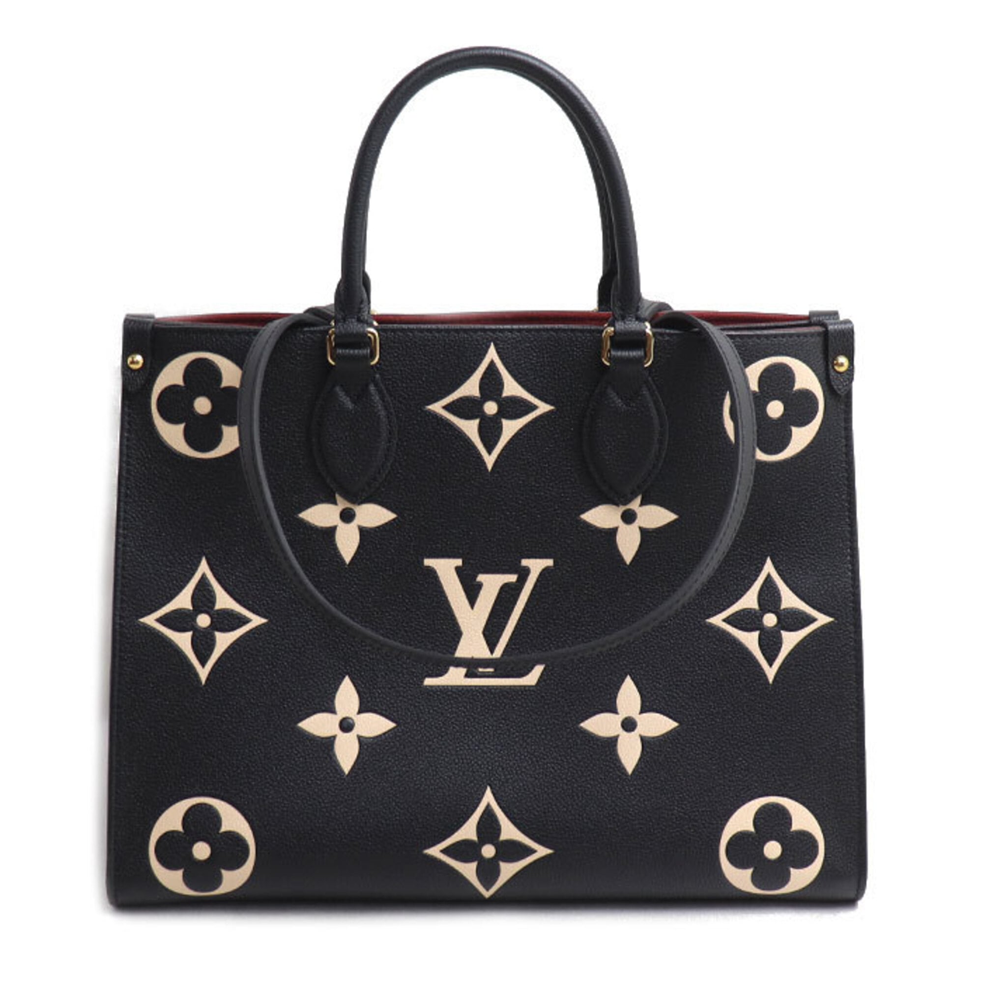 Louis Vuitton Beige Black Monogram Empreinte Tote Bag (Pre-Owned)