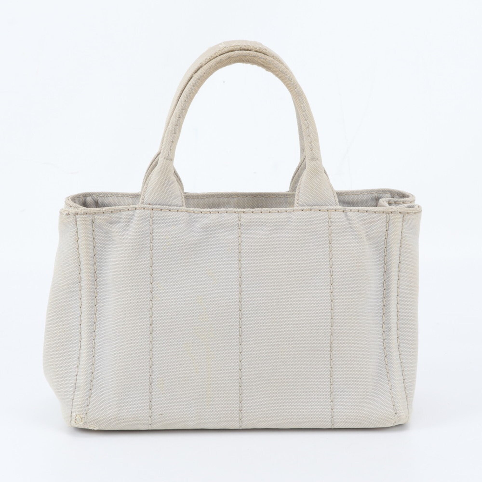 Prada Gray Canapa Handbag Tote Bag (Pre-Owned)