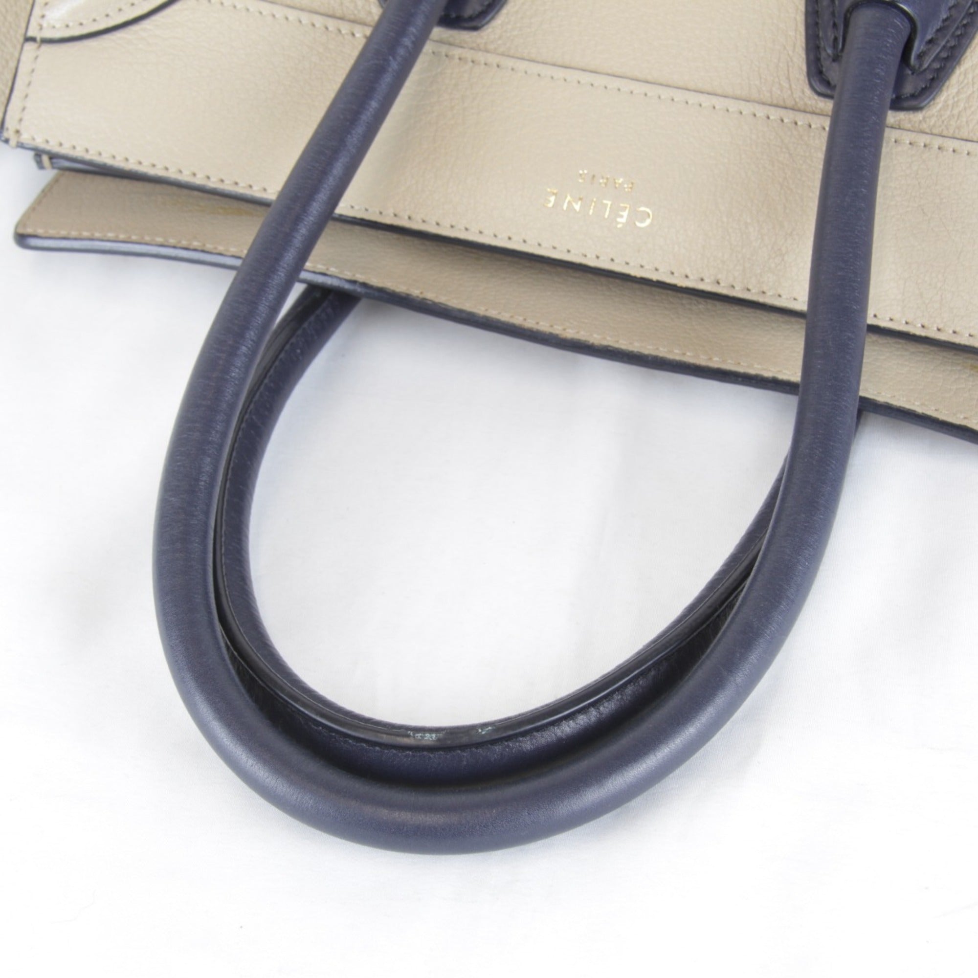 Celine Beige Leather Tote Bag (Pre-Owned)