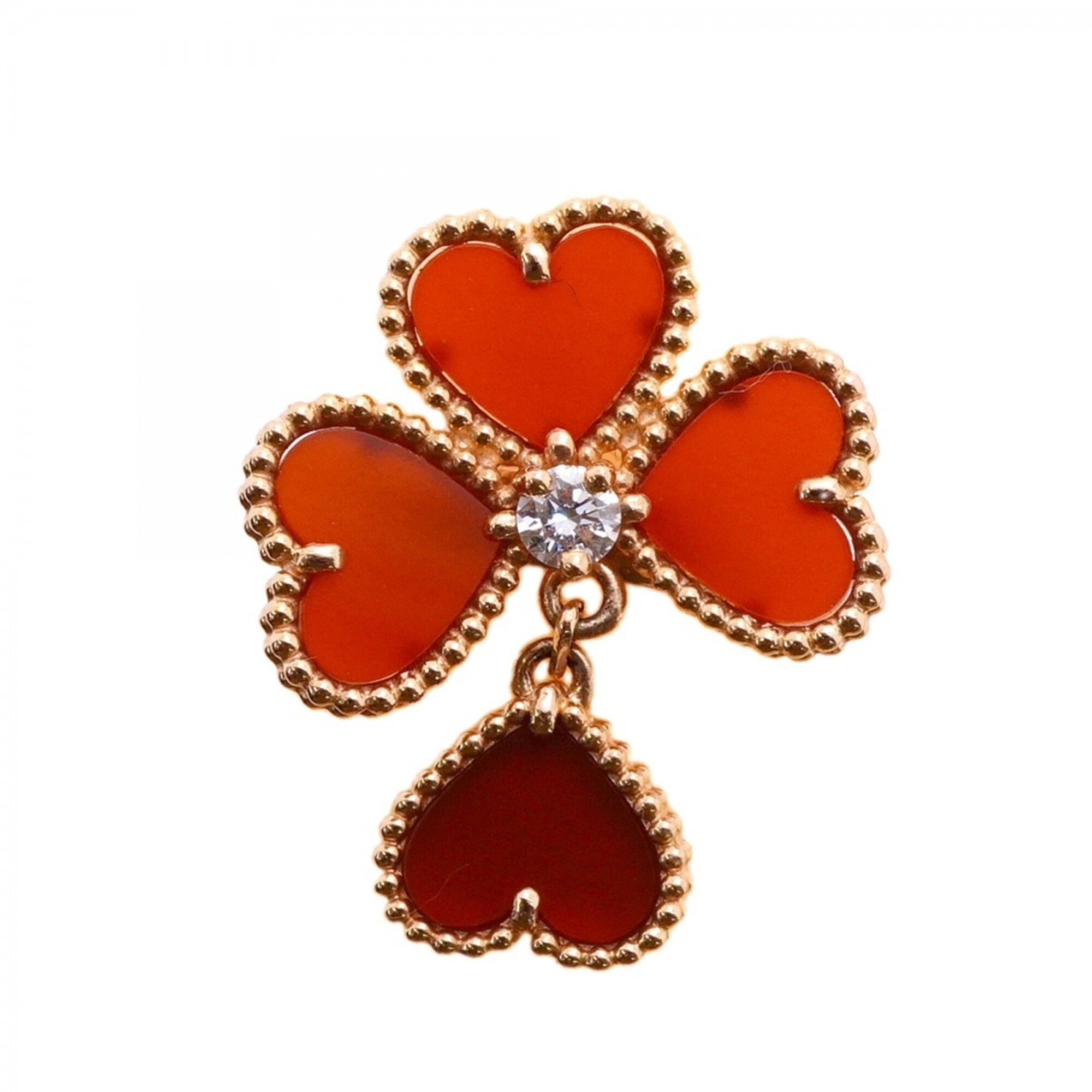 Van Cleef & Arpels Red Color Pink Gold (18K) Band Ring (Pre-Owned)