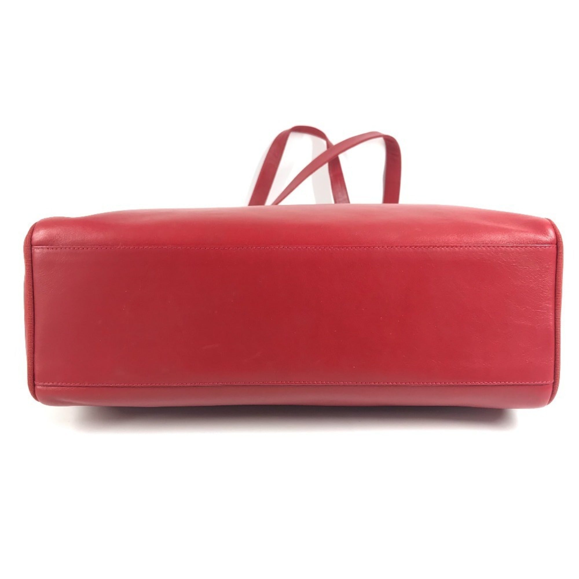 Salvatore Ferragamo Vara Red Color Leather Shoulder Bag Tote Bag (Pre-Owned)
