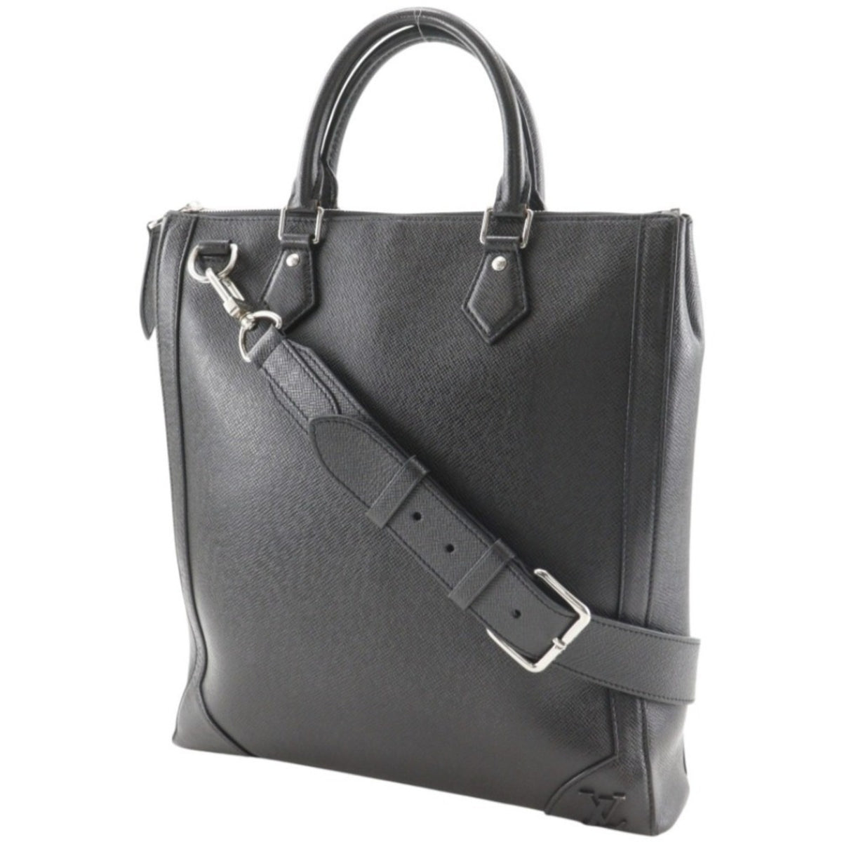 Louis Vuitton Taiga Black Taiga Leather Handbag Tote Bag (Pre-Owned)