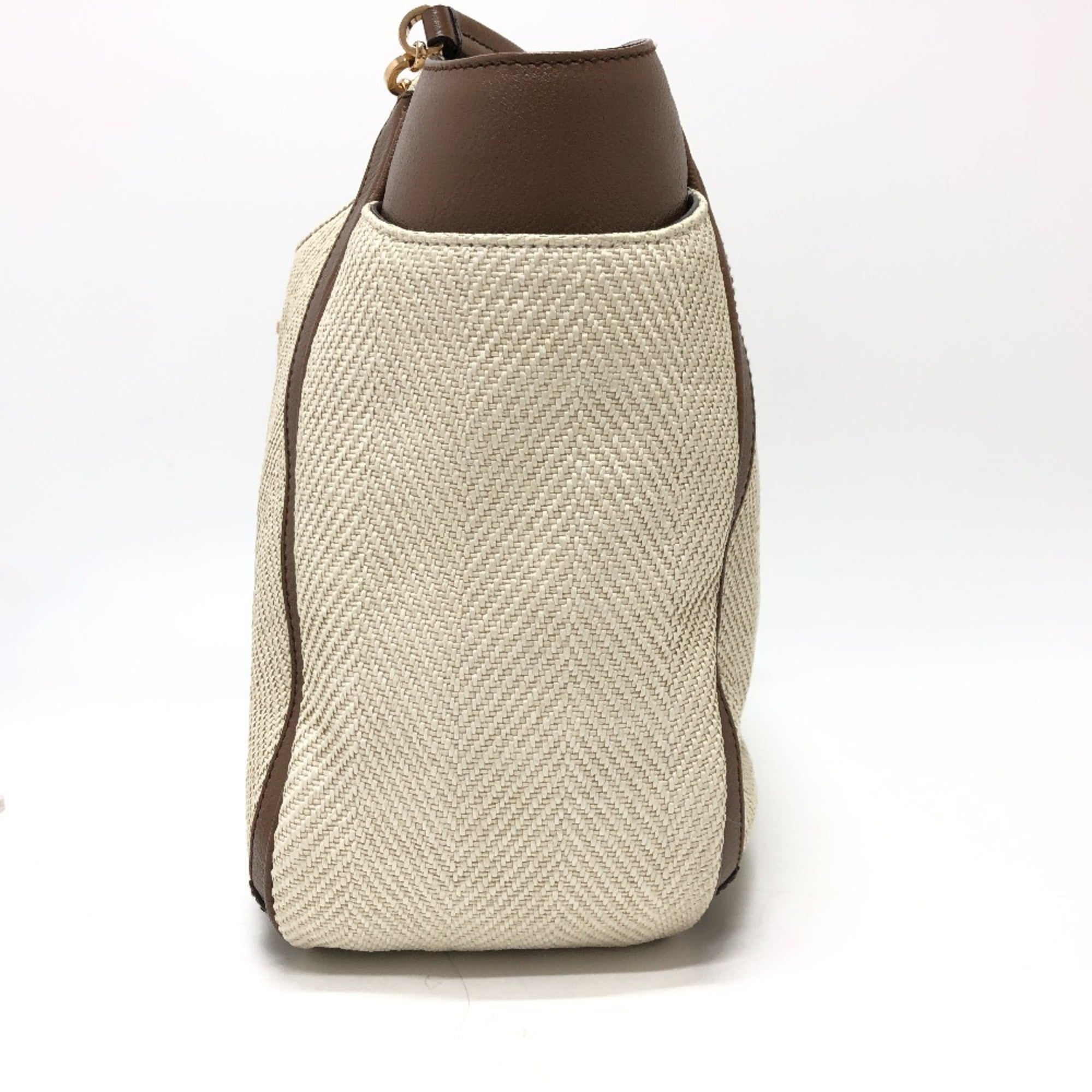 Salvatore Ferragamo Beige Canvas Tote Bag (Pre-Owned)