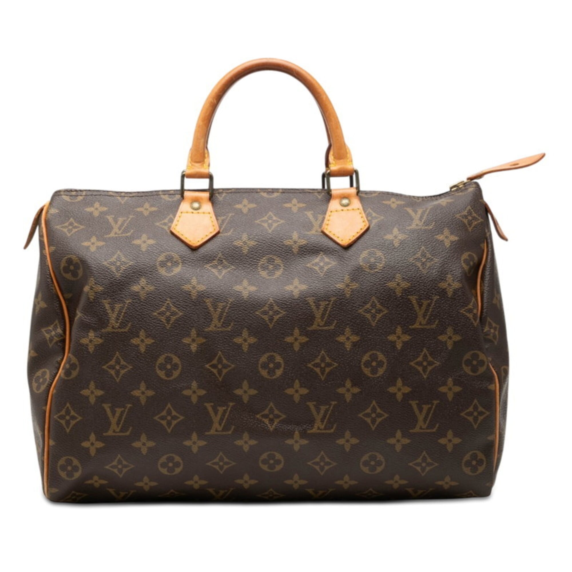 Louis Vuitton Brown Pvc Leather Boston Bag Handbag (Pre-Owned)