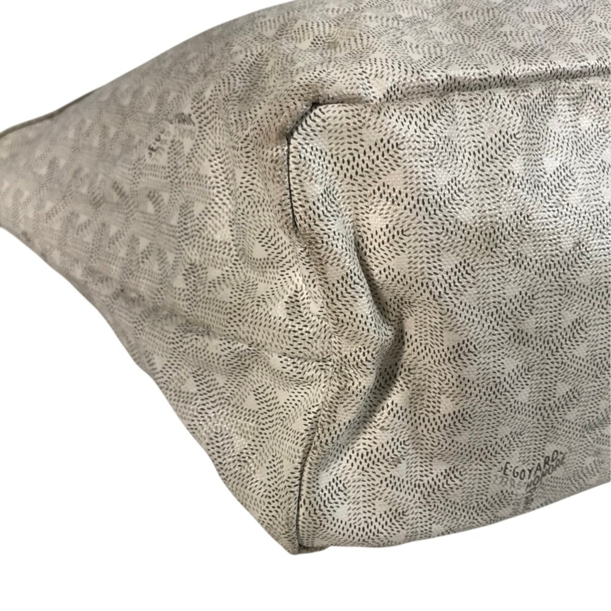 Goyard White Pvc Leather Pouch Shoulder Bag Tote Bag (Pre-Owned)
