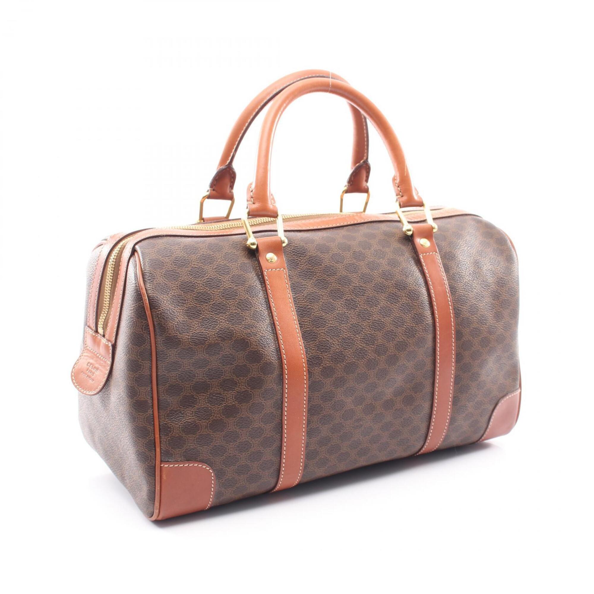 Celine Macadam Brown Coated Canvas Handbag Tote Bag (Pre-Owned)