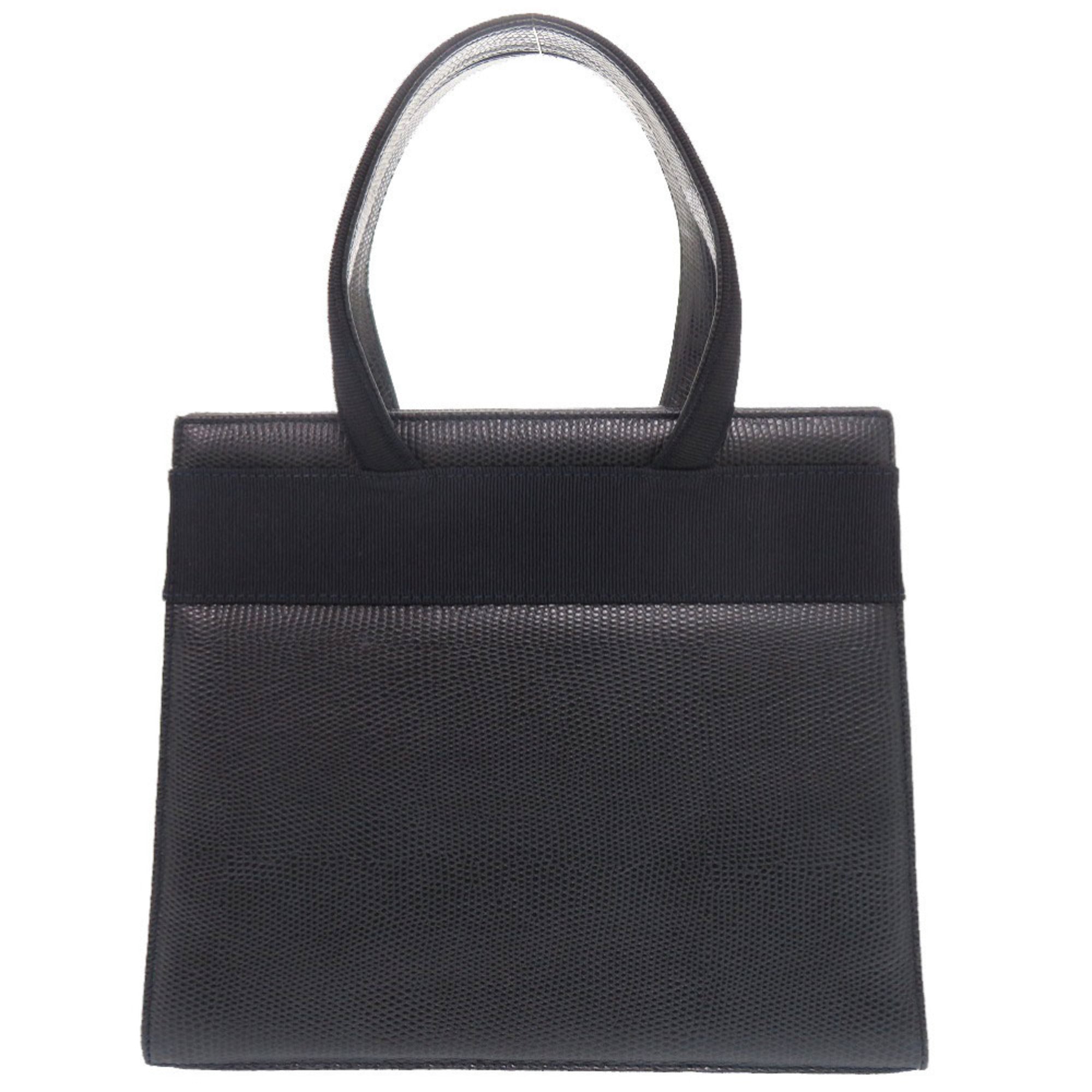 Salvatore Ferragamo Navy Leather Handbag Shoulder Bag (Pre-Owned)
