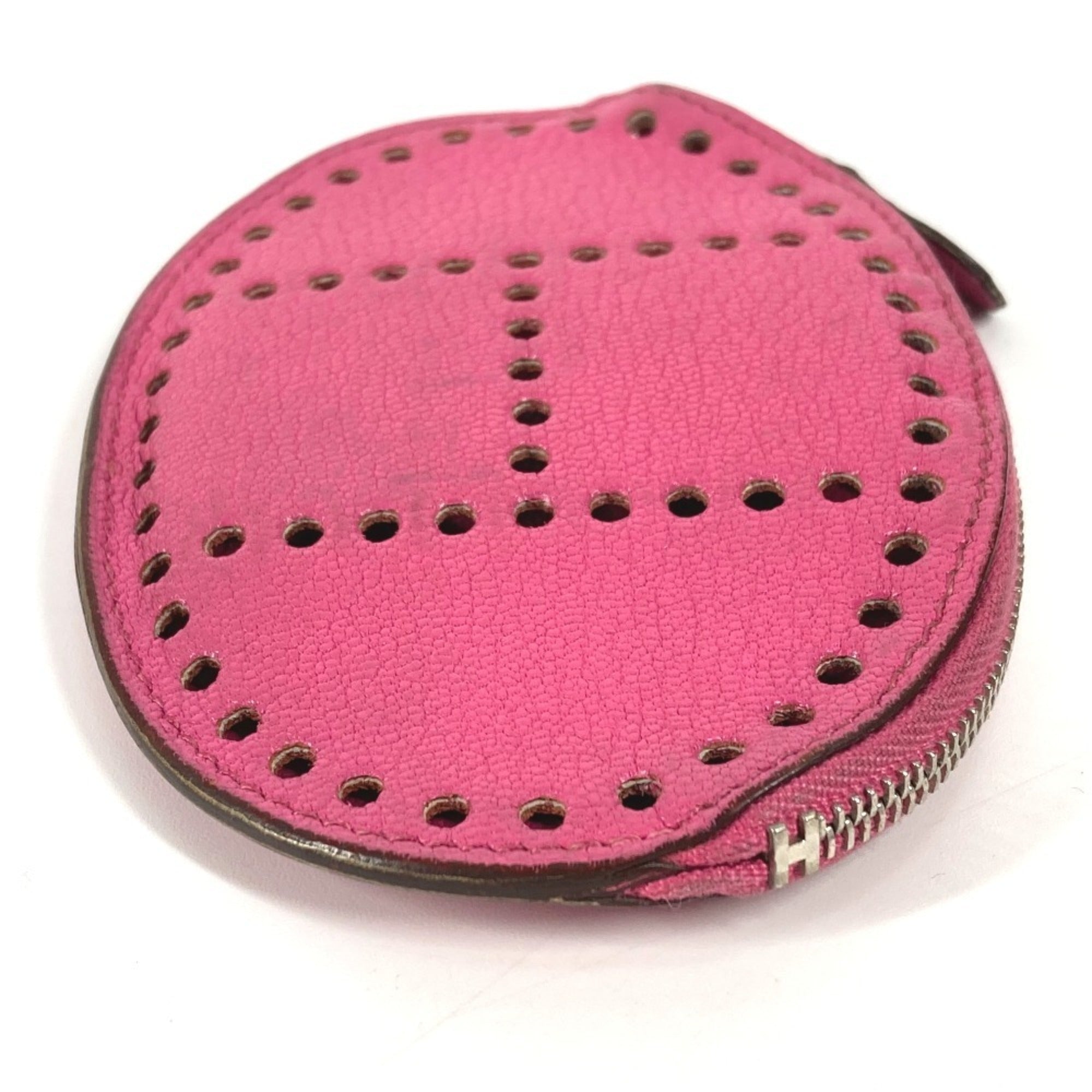 Hermes Pink Chevre Leather Coin Purse/Coin Case (Pre-Owned)