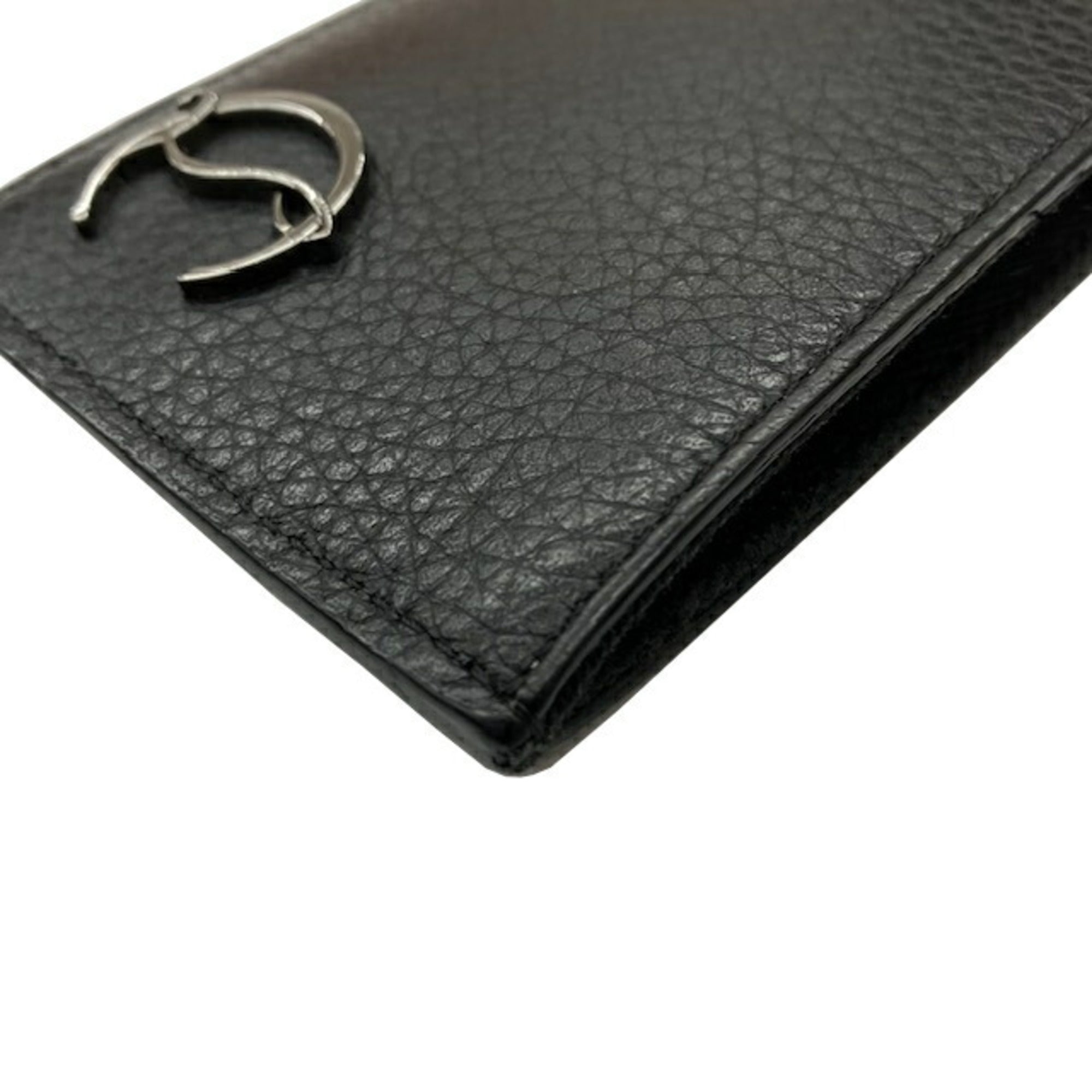 Christian Louboutin Black Red Color Leather Coin Purse/Coin Case (Pre-Owned)