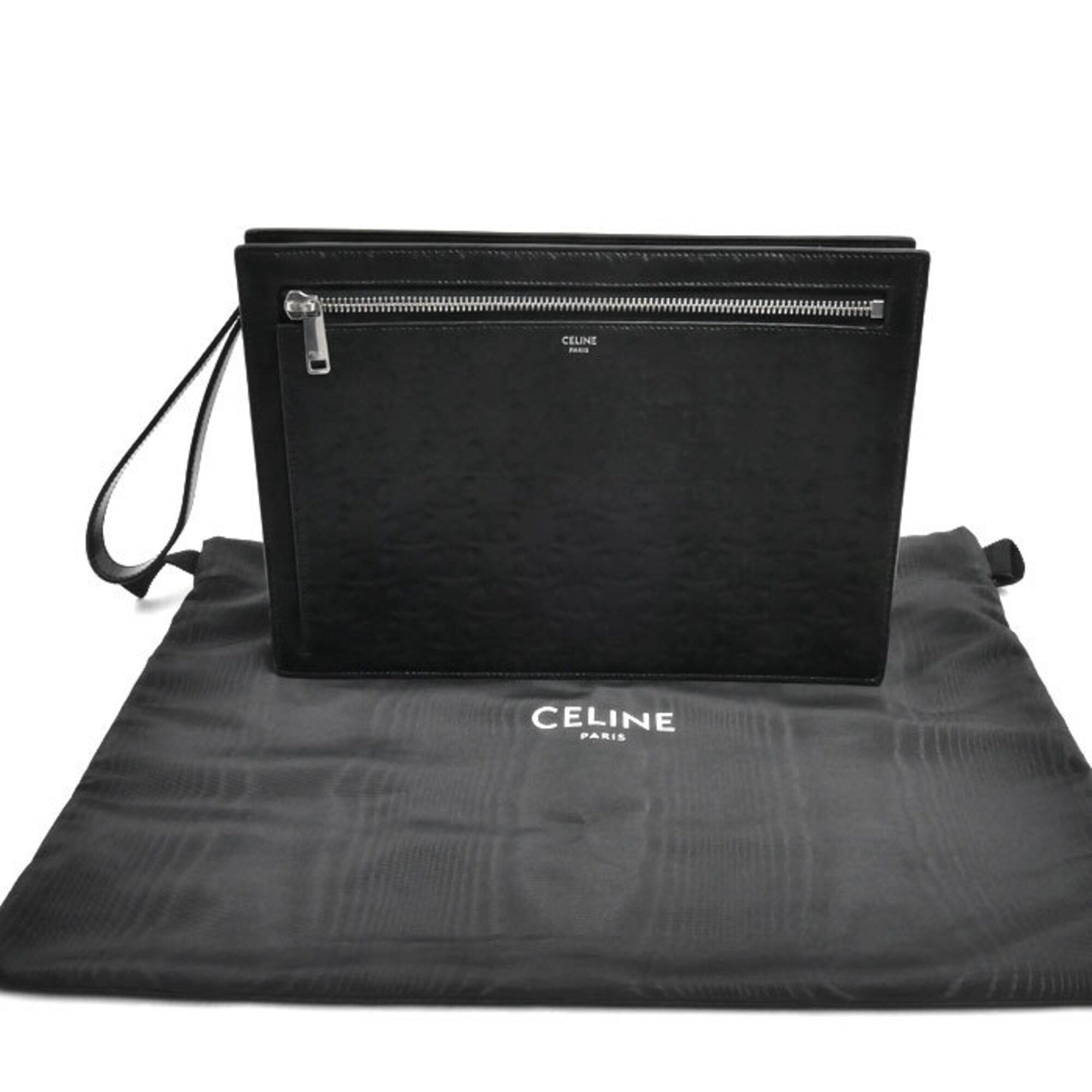 Celine Black Leather Clutch Bag (Pre-Owned)