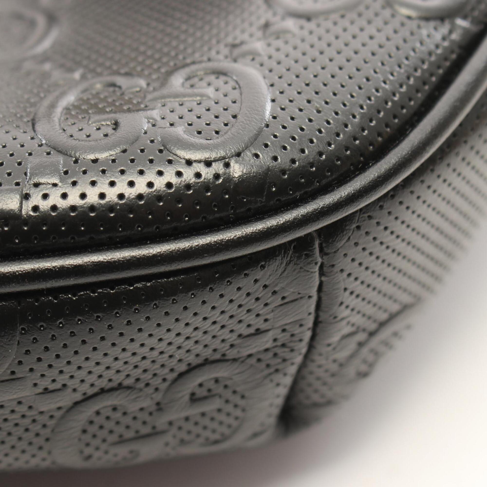 Gucci Black Leather Fanny Pack Handbag (Pre-Owned)