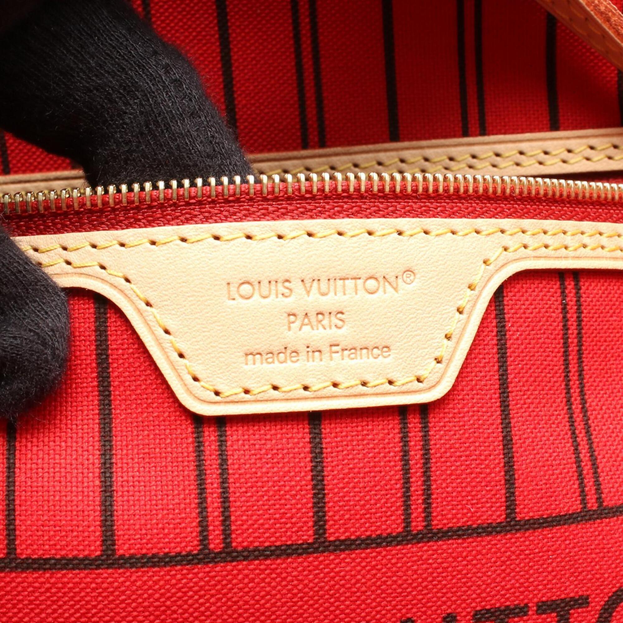 Louis Vuitton Brown Cerise Coated Canvas Leather Handbag Pouch Tote Bag (Pre-Owned)