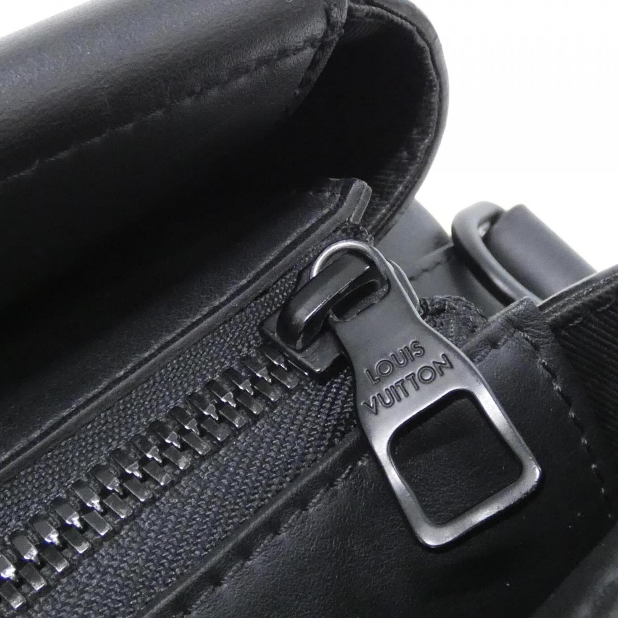 Louis Vuitton Black Leather Handbag (Pre-Owned)