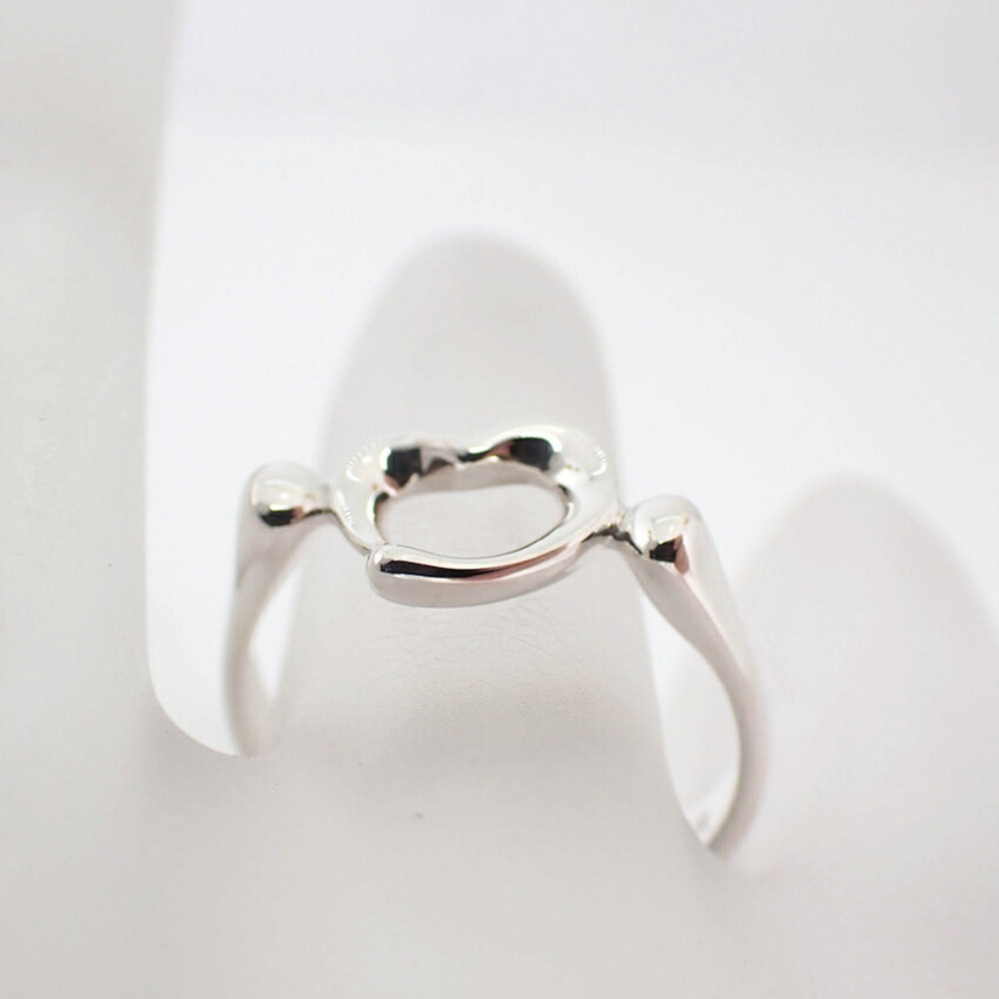 Tiffany Open Heart Silver Sterling Silver 925 Band Ring (Pre-Owned)
