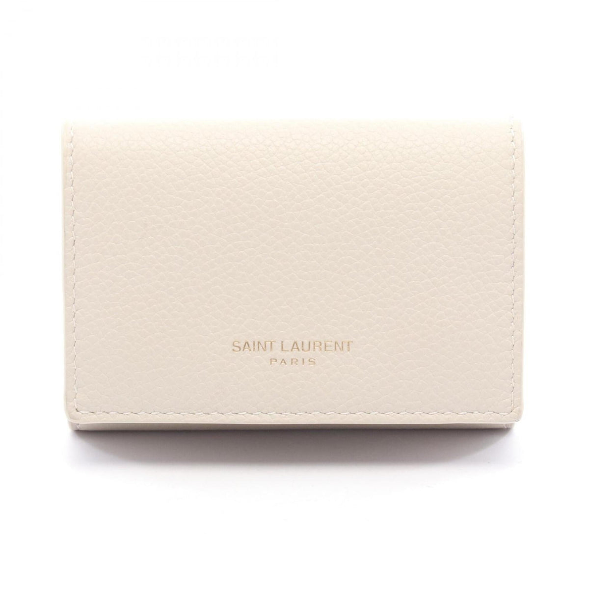 Yves Saint Laurent White Leather Wallet (Tri-Fold) (Pre-Owned)