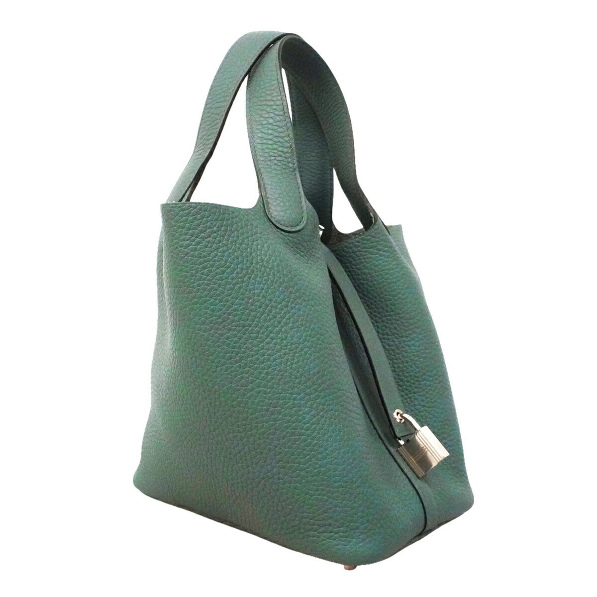 Hermes Blue Taurillon Clemence Leather Handbag (Pre-Owned)